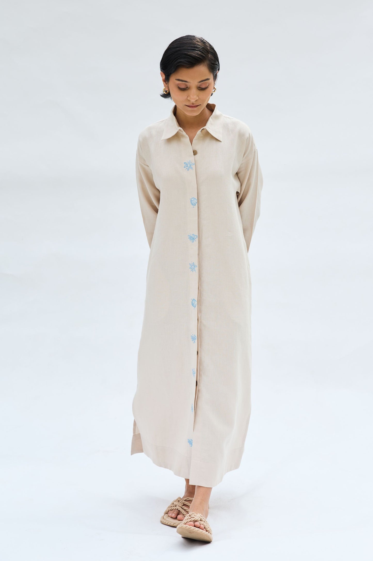 Breezy Tide Linen Kurta