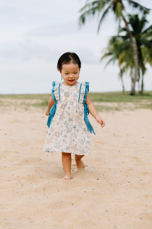 Marine Summer Handspun Handwoven Organic Cotton Dress