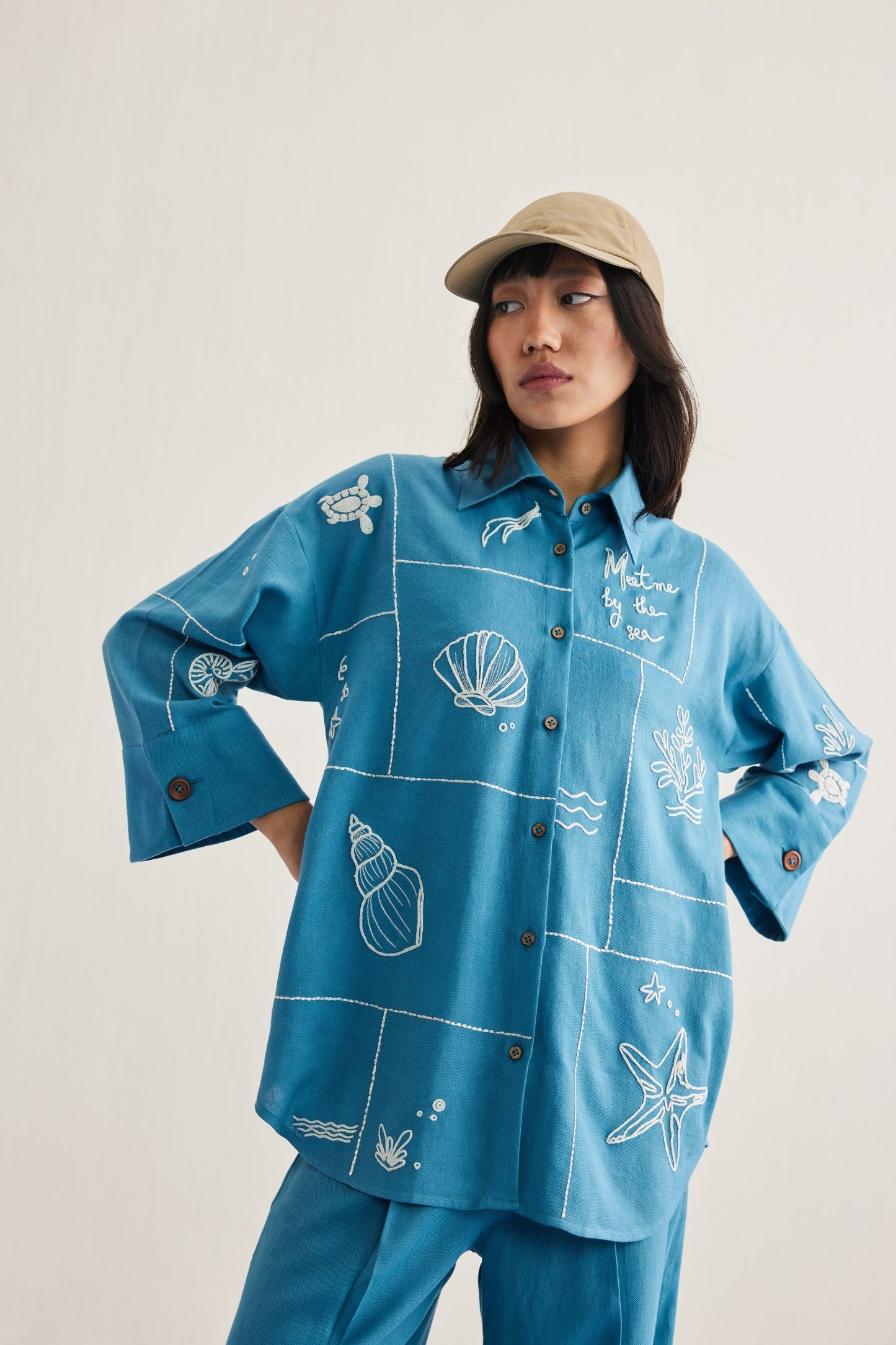 Meet Me By The Sea Handwoven Twill Shirt