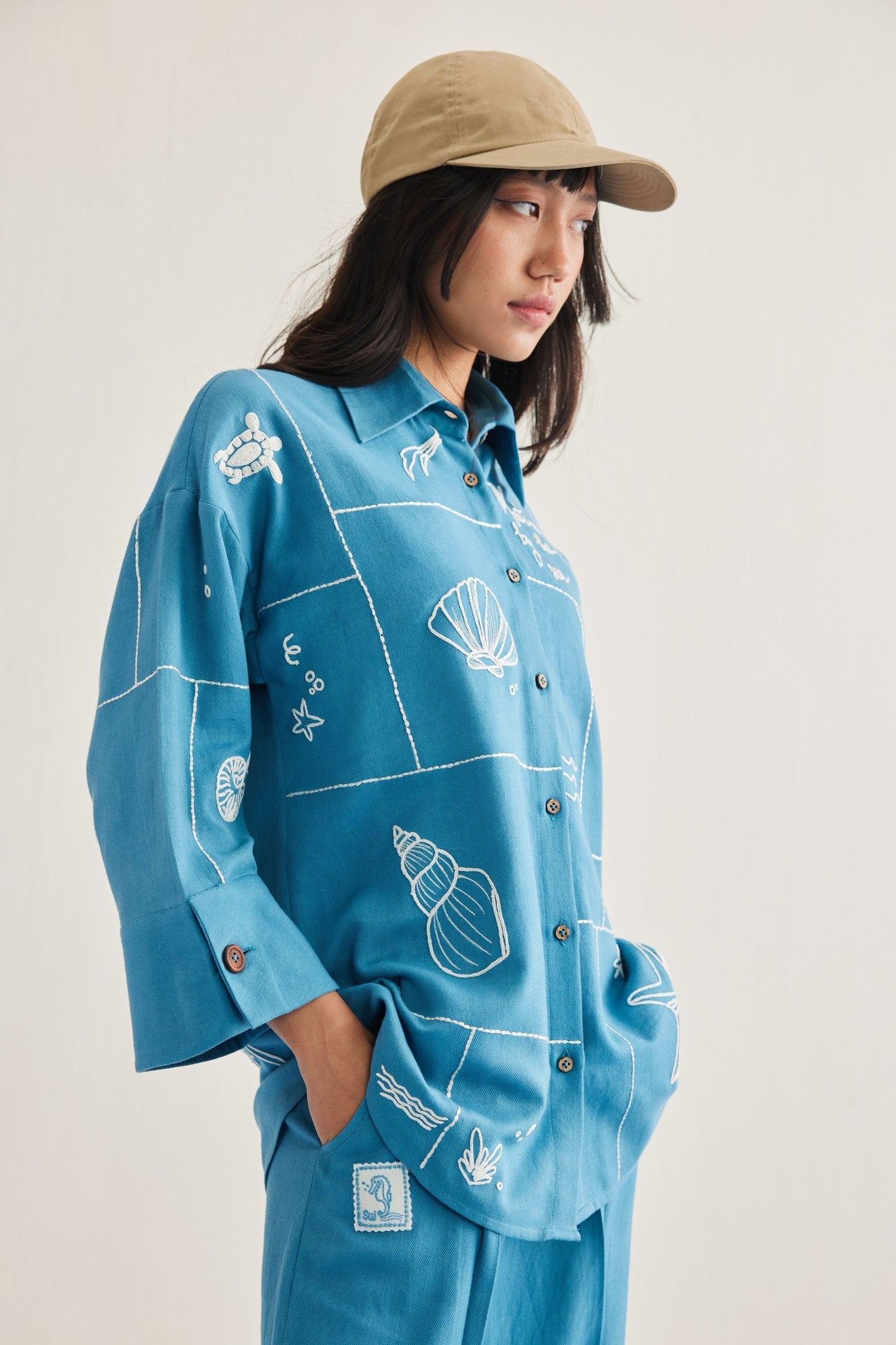 Meet Me By The Sea Handwoven Twill Shirt