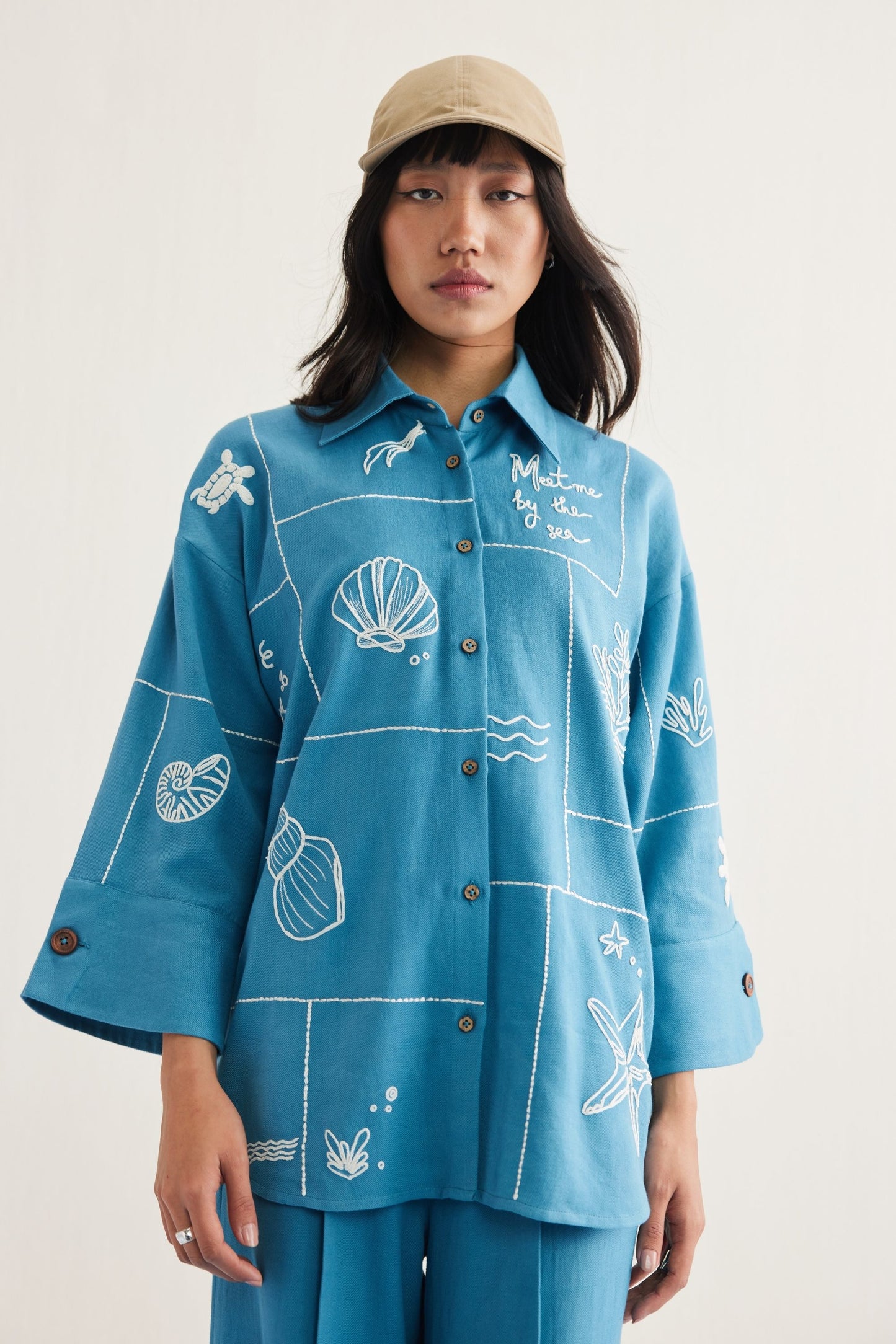 Meet Me By The Sea Handwoven Twill Shirt