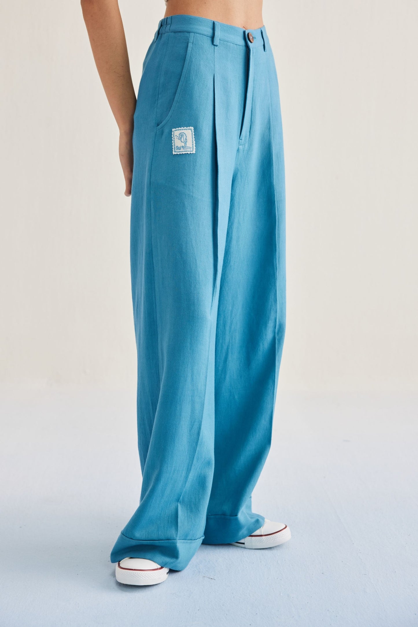 Meet Me By The Sea Handwoven Twill Trousers