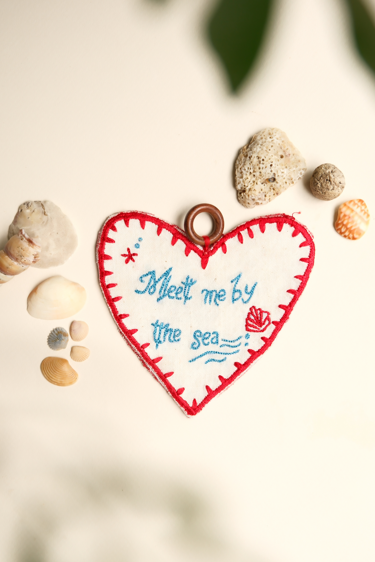 Meet Me By The Sea Upcycled Keyring Charm