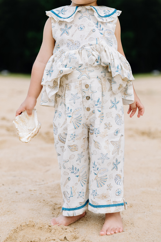 Ocean Explorer Handspun Handwoven Organic Cotton Trousers