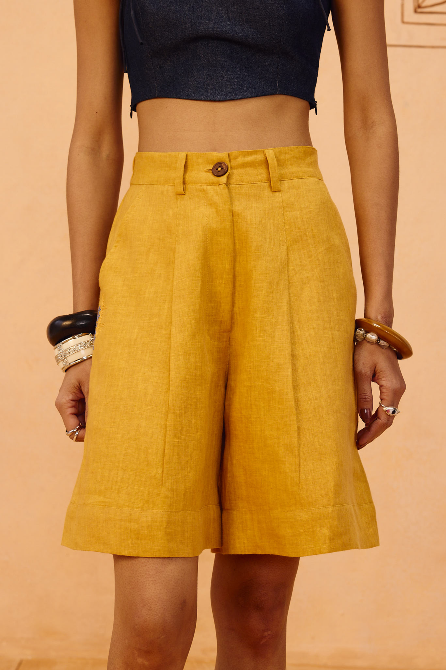 The Golden Linen Shorts