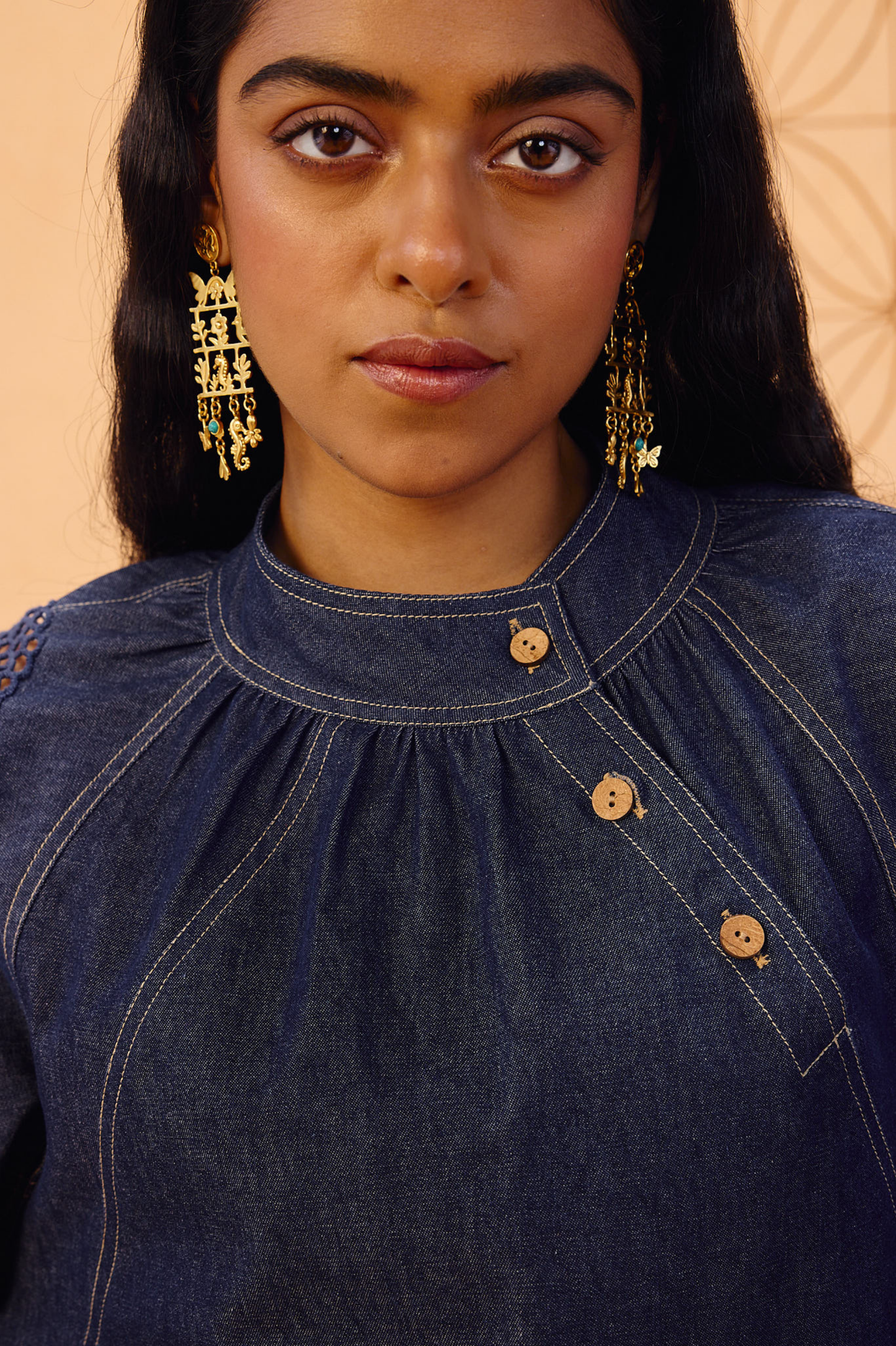 The Jaali Sustainable Denim Top