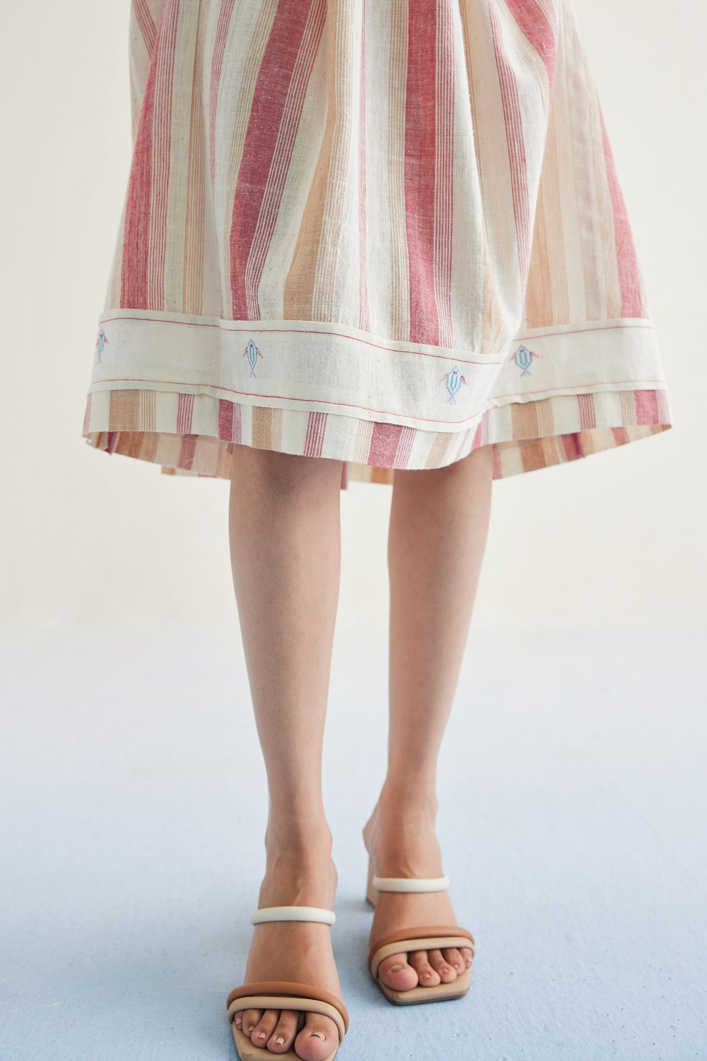 The Reef Shore Handwoven Kala Cotton Midi Dress