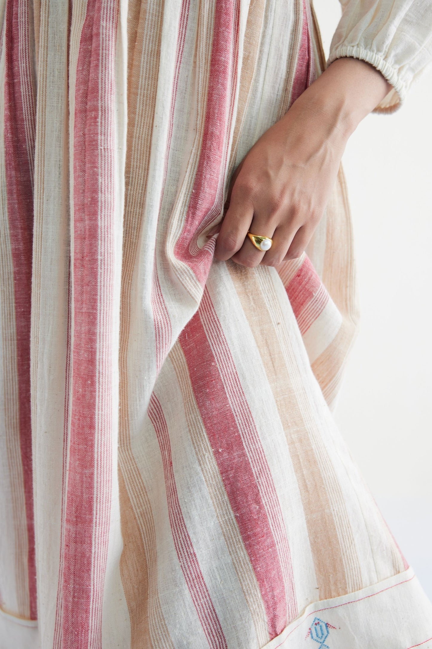The Reef Shore Handwoven Kala Cotton Midi Dress