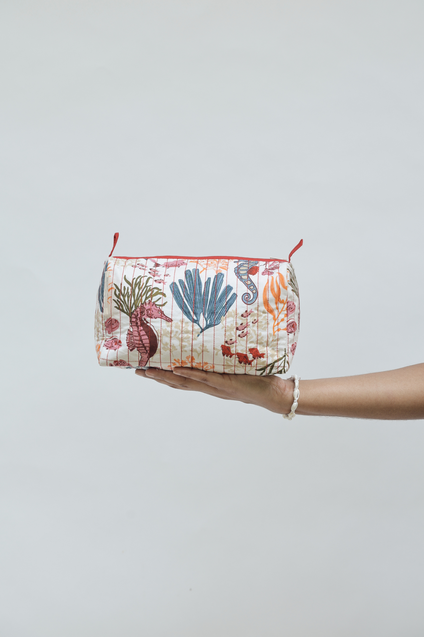 The Seahorse Upcycled Make Up Pouch