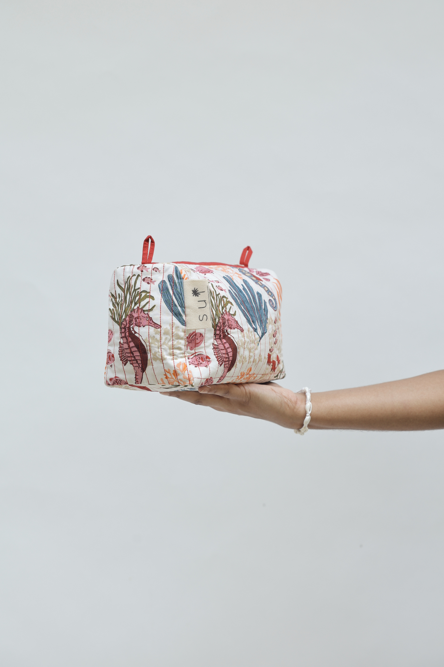 The Seahorse Upcycled Make Up Pouch