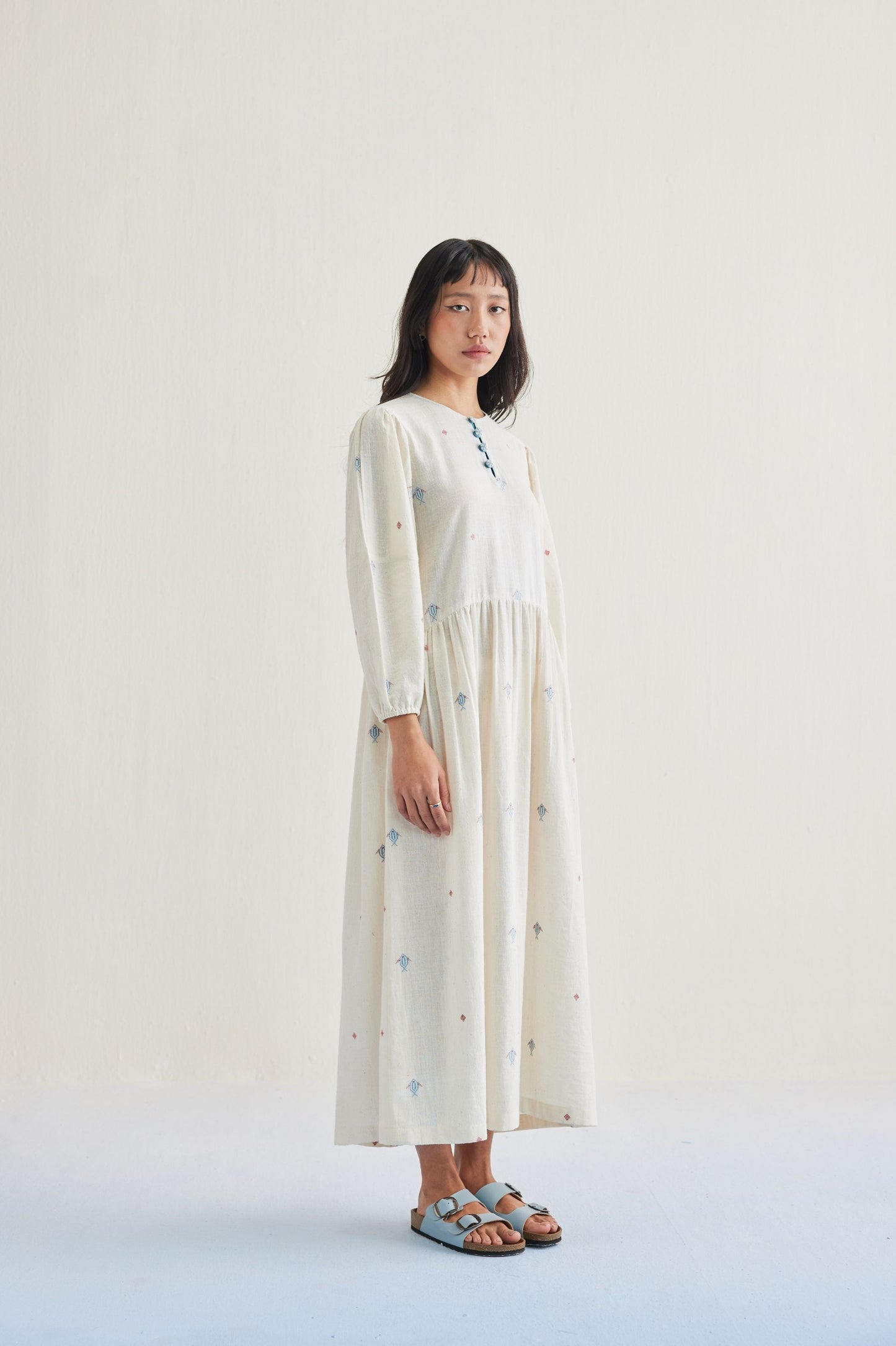 The Shoal Handwoven Kala Cotton Maxi Dress
