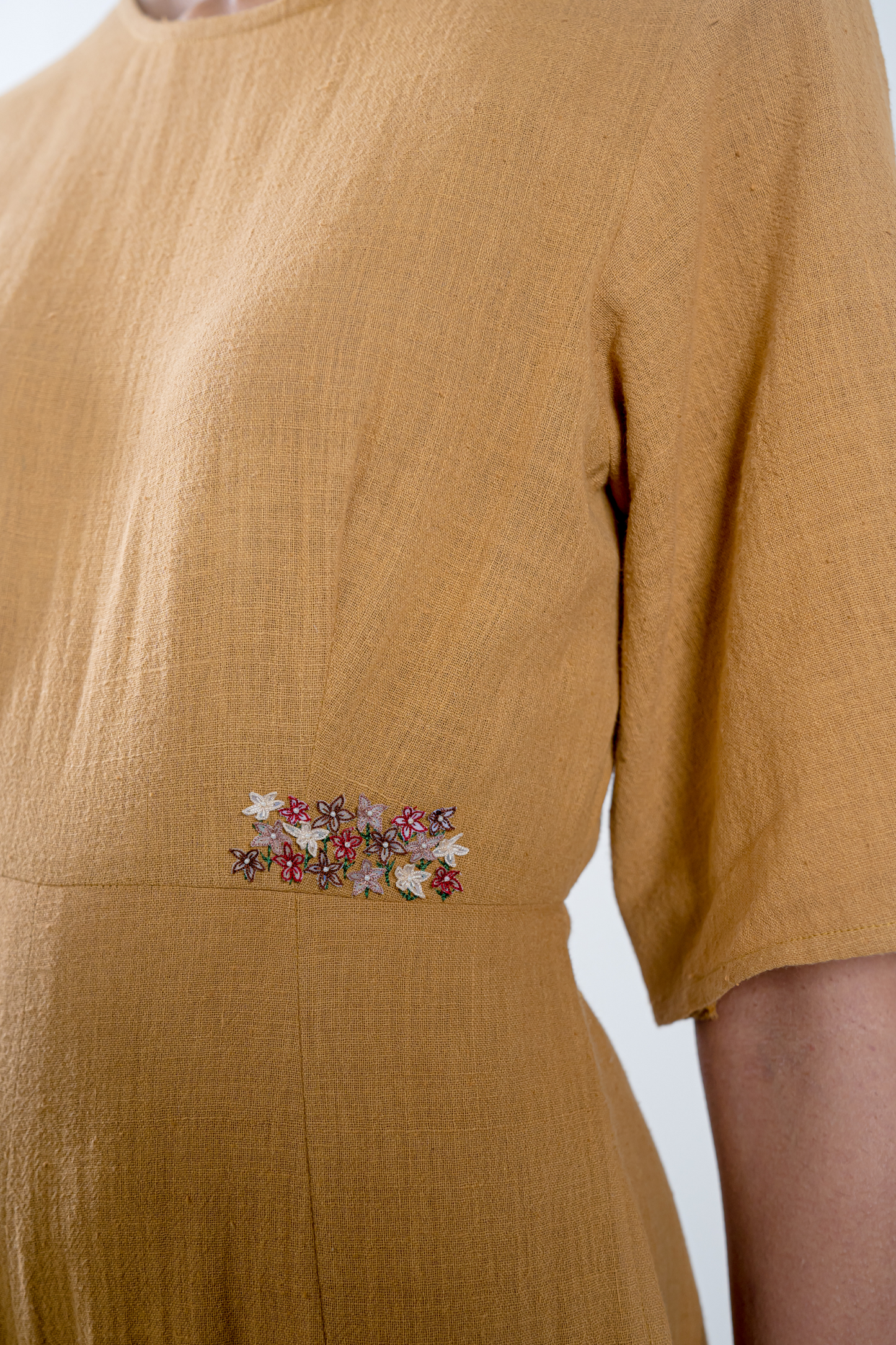 Sunset Garden handwoven organic cotton jumpsuit
