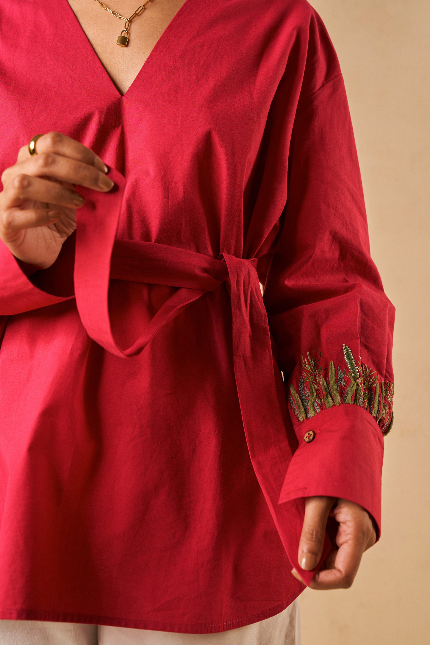 Coral Sunset Organic Cotton Shirt