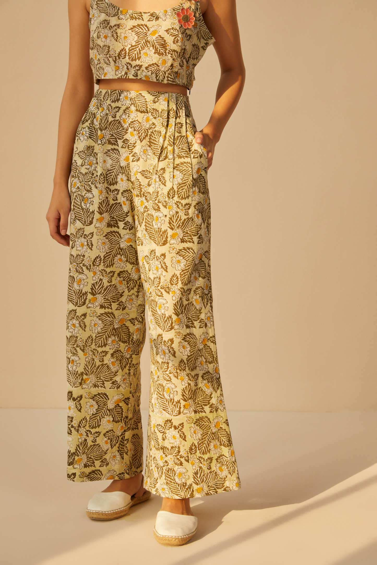 Daisy Moon handwoven organic cotton trousers