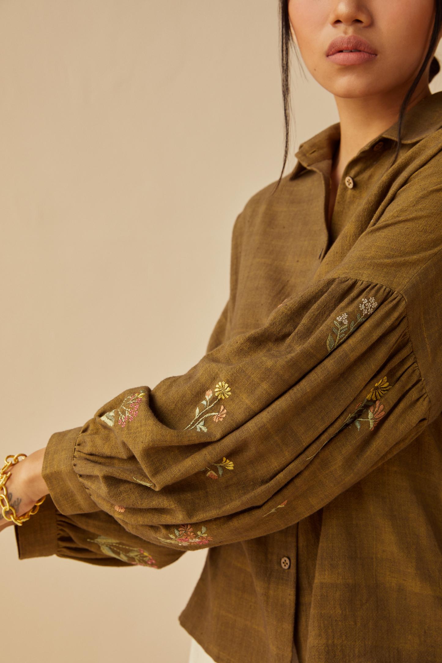 Green Garden handwoven organic cotton shirt