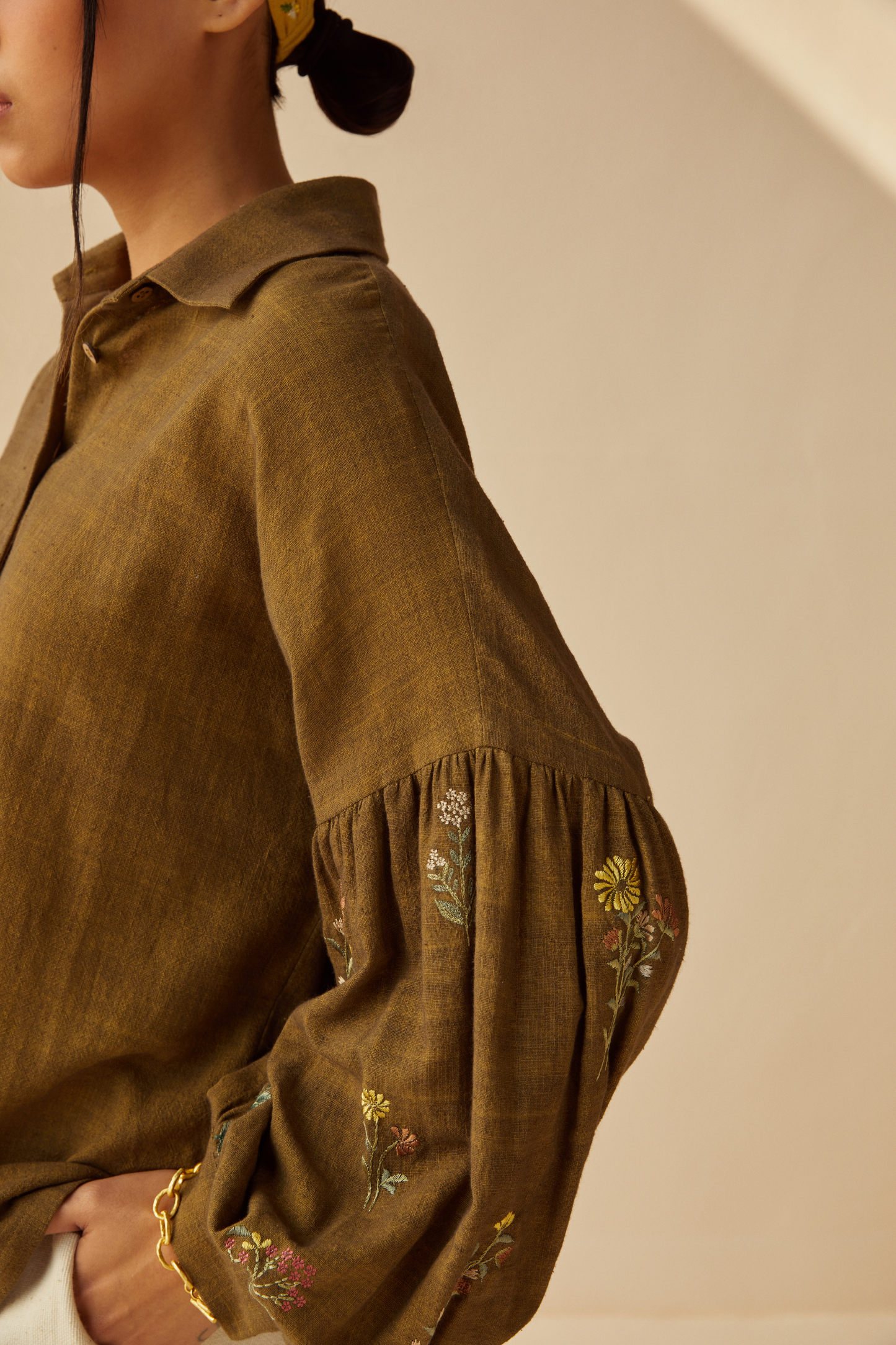 Green Garden handwoven organic cotton shirt