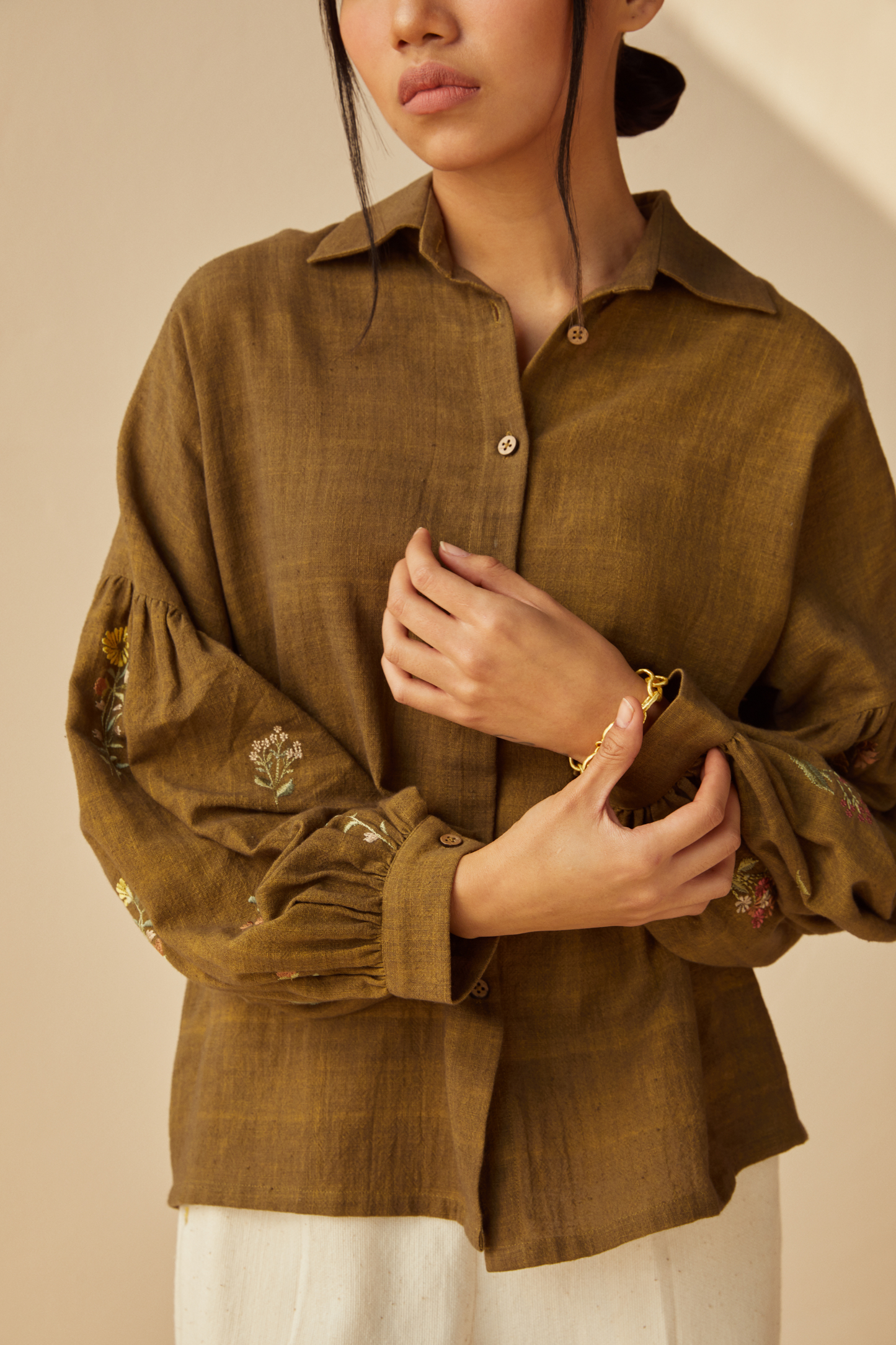 Green Garden handwoven organic cotton shirt