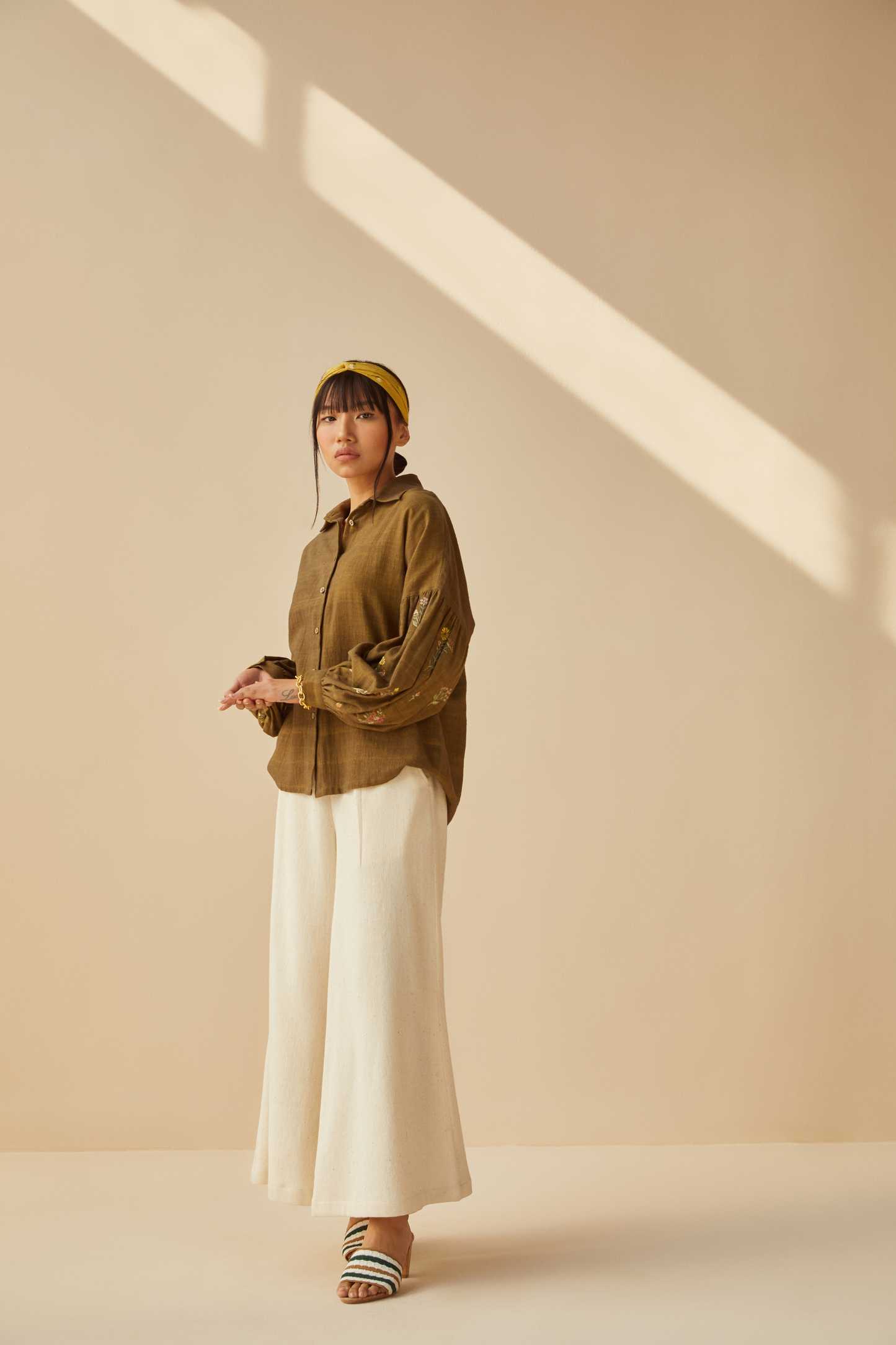 Green Garden handwoven organic cotton shirt
