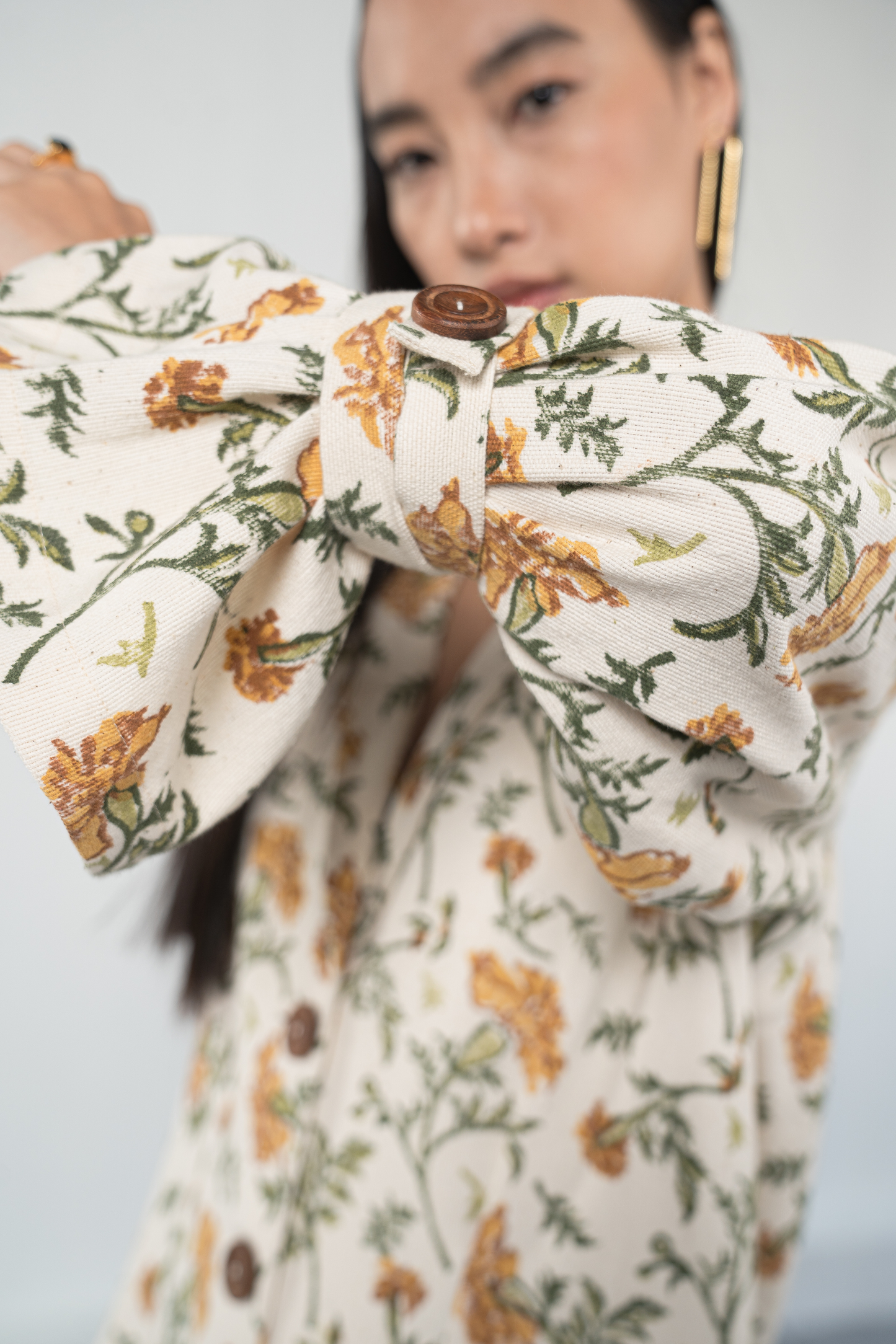 Marigold Joy handwoven organic cotton jacket dress