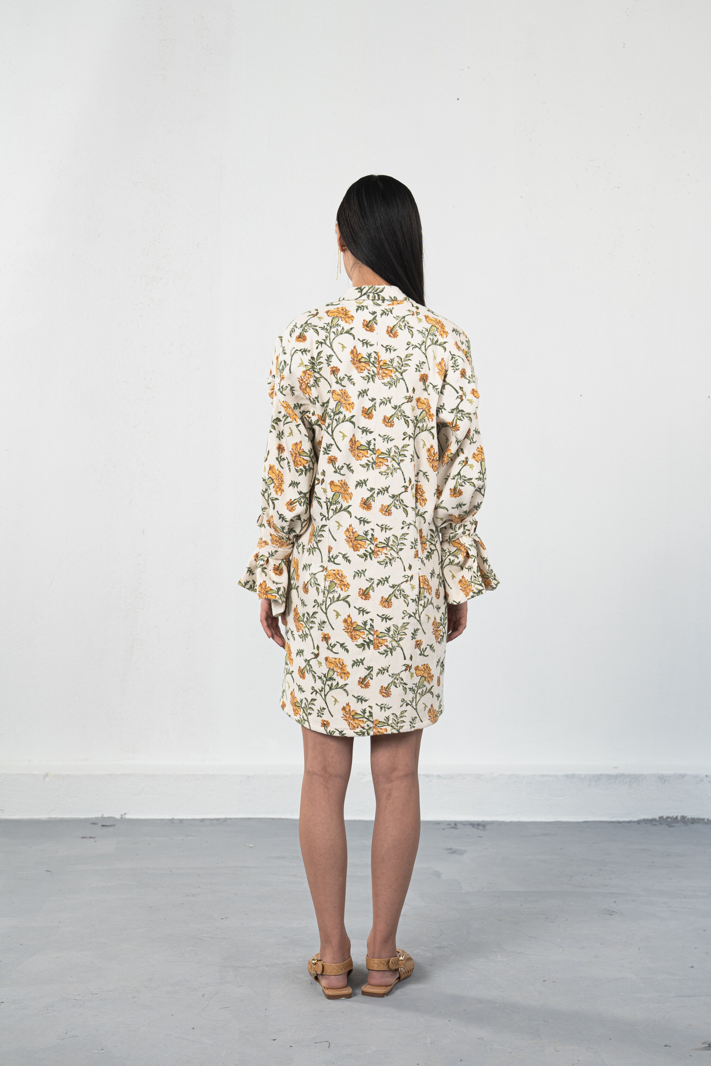 Marigold Joy handwoven organic cotton jacket dress
