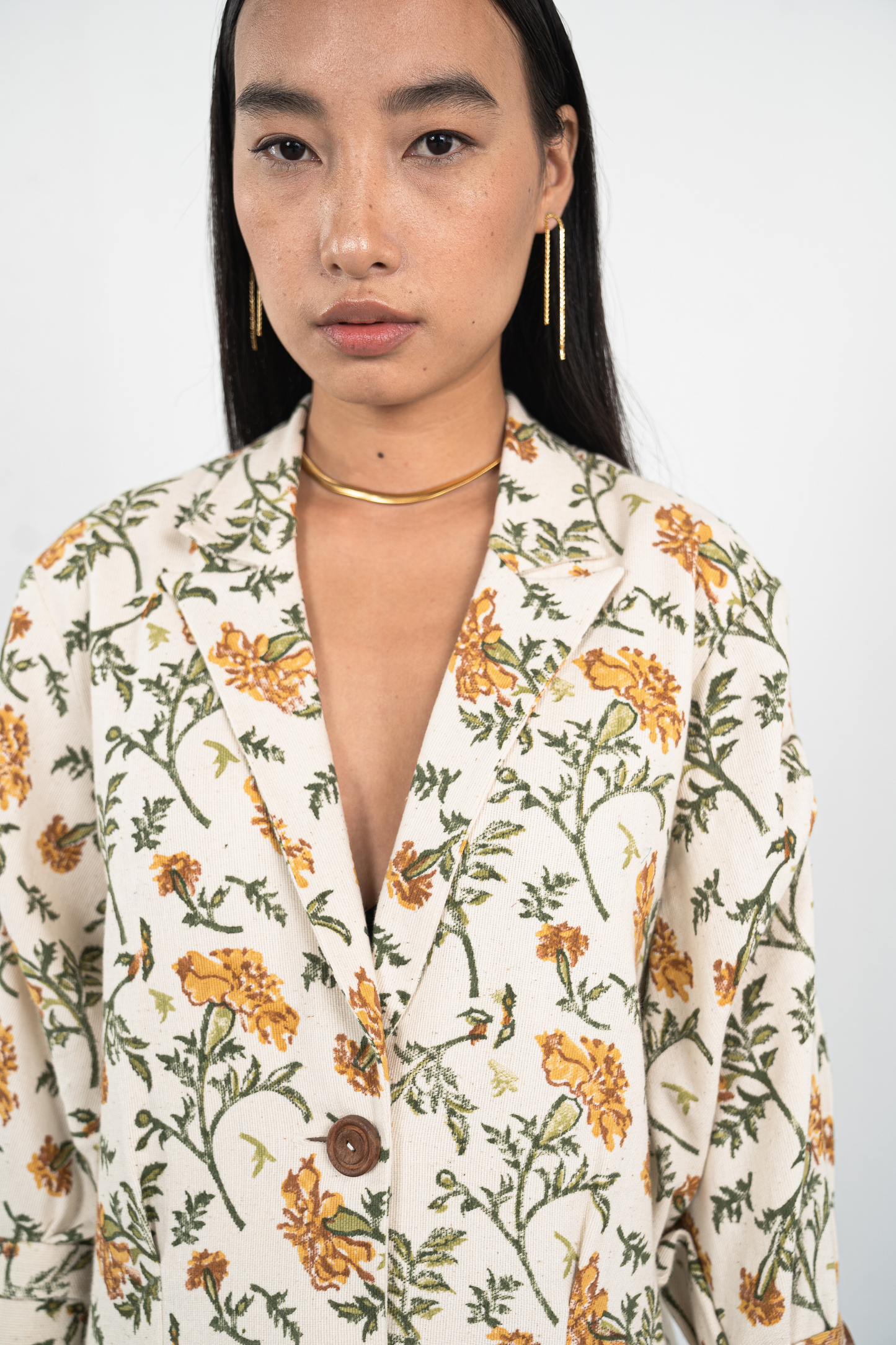 Marigold Joy handwoven organic cotton jacket dress