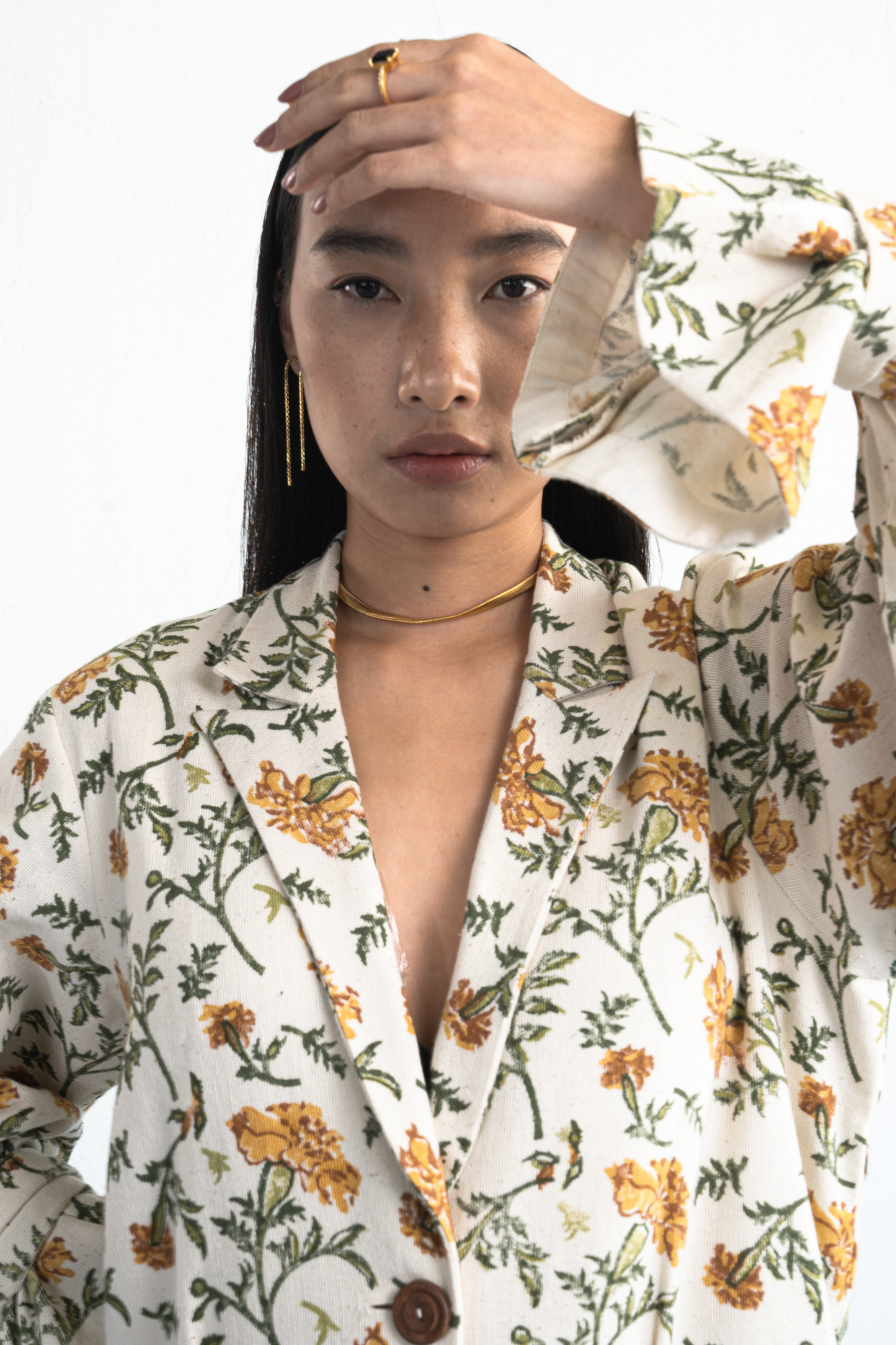 Marigold Joy handwoven organic cotton jacket dress