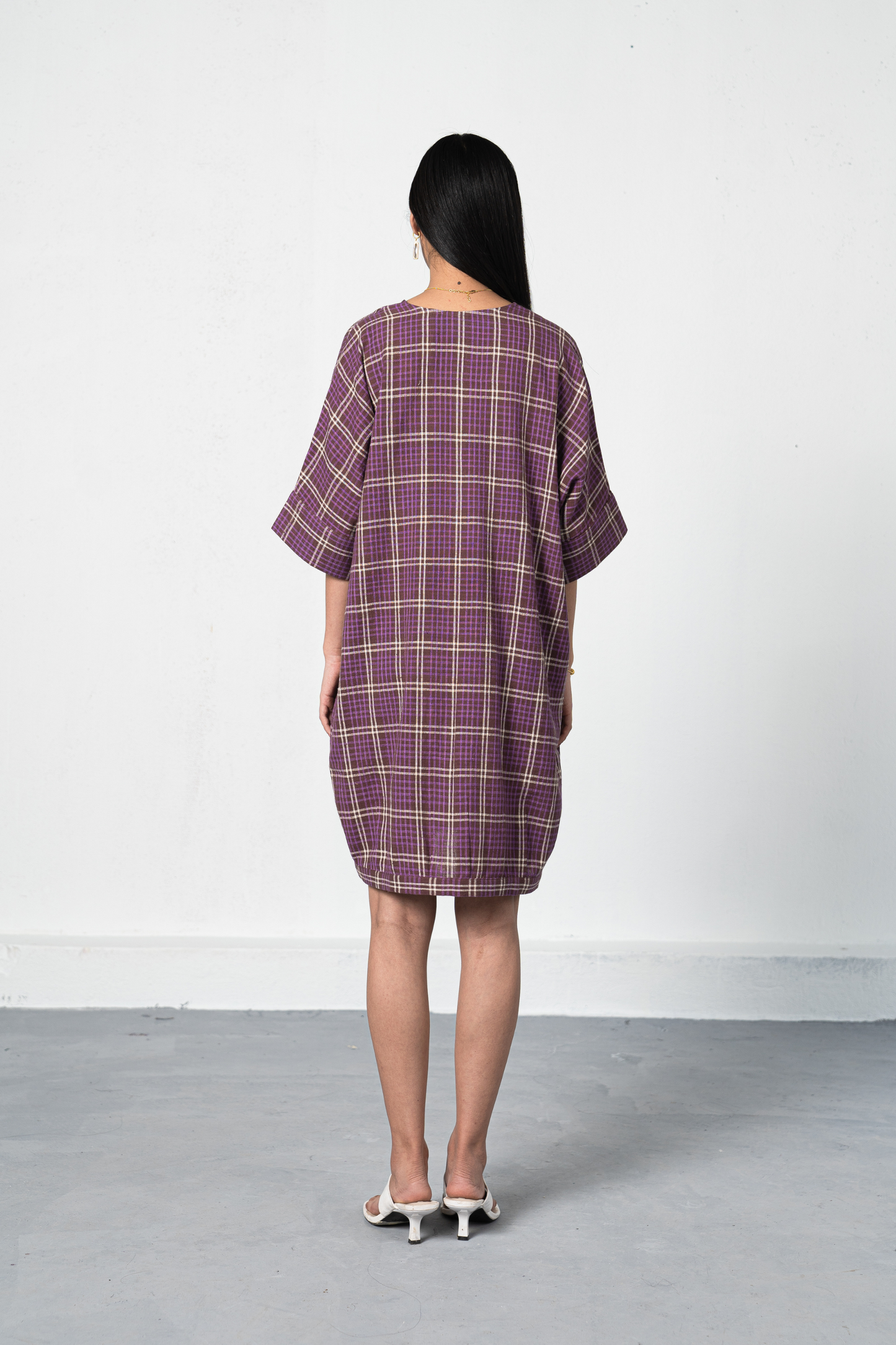 Purple Fields handwoven organic cotton dress
