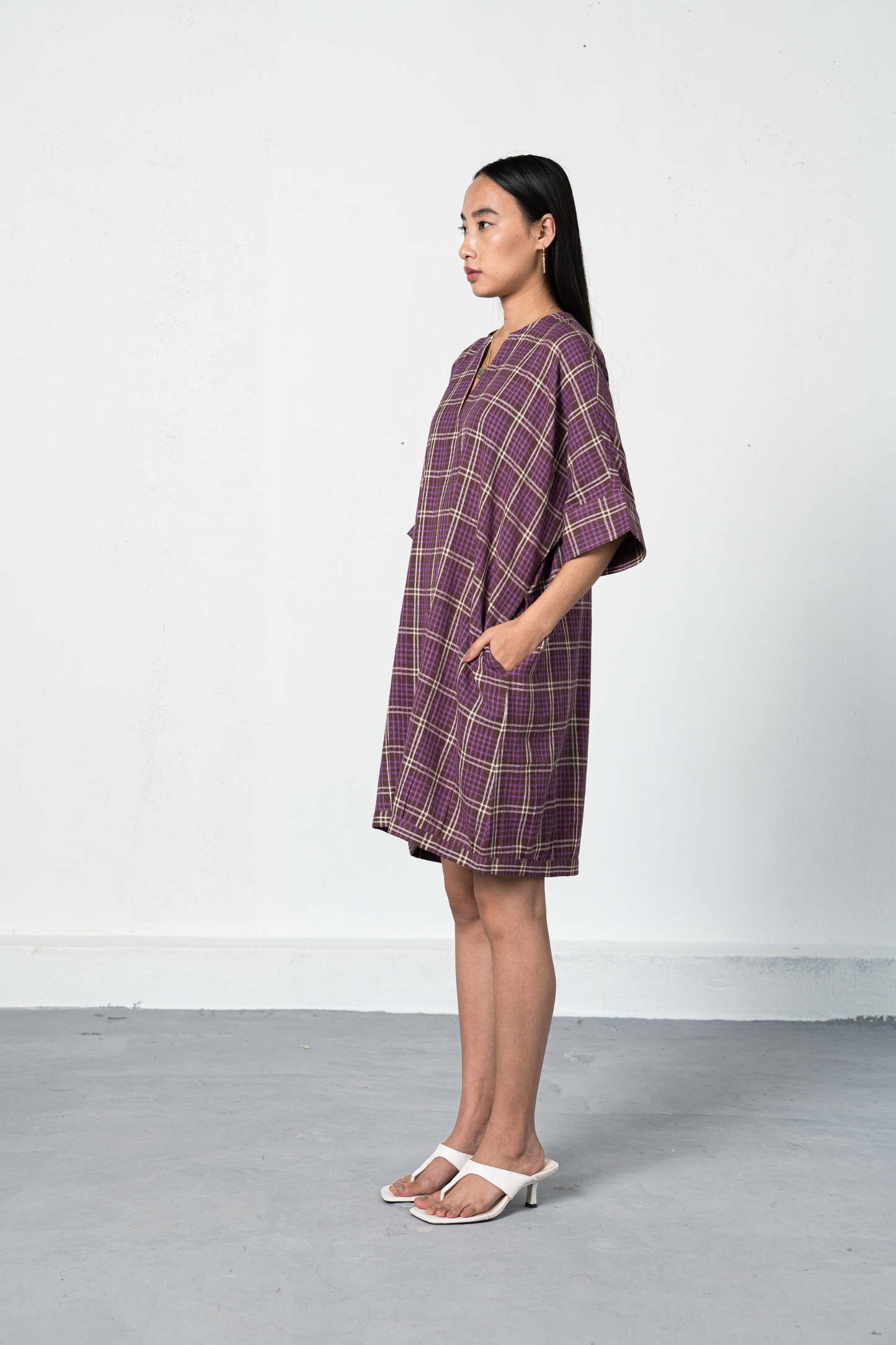 Purple Fields handwoven organic cotton dress