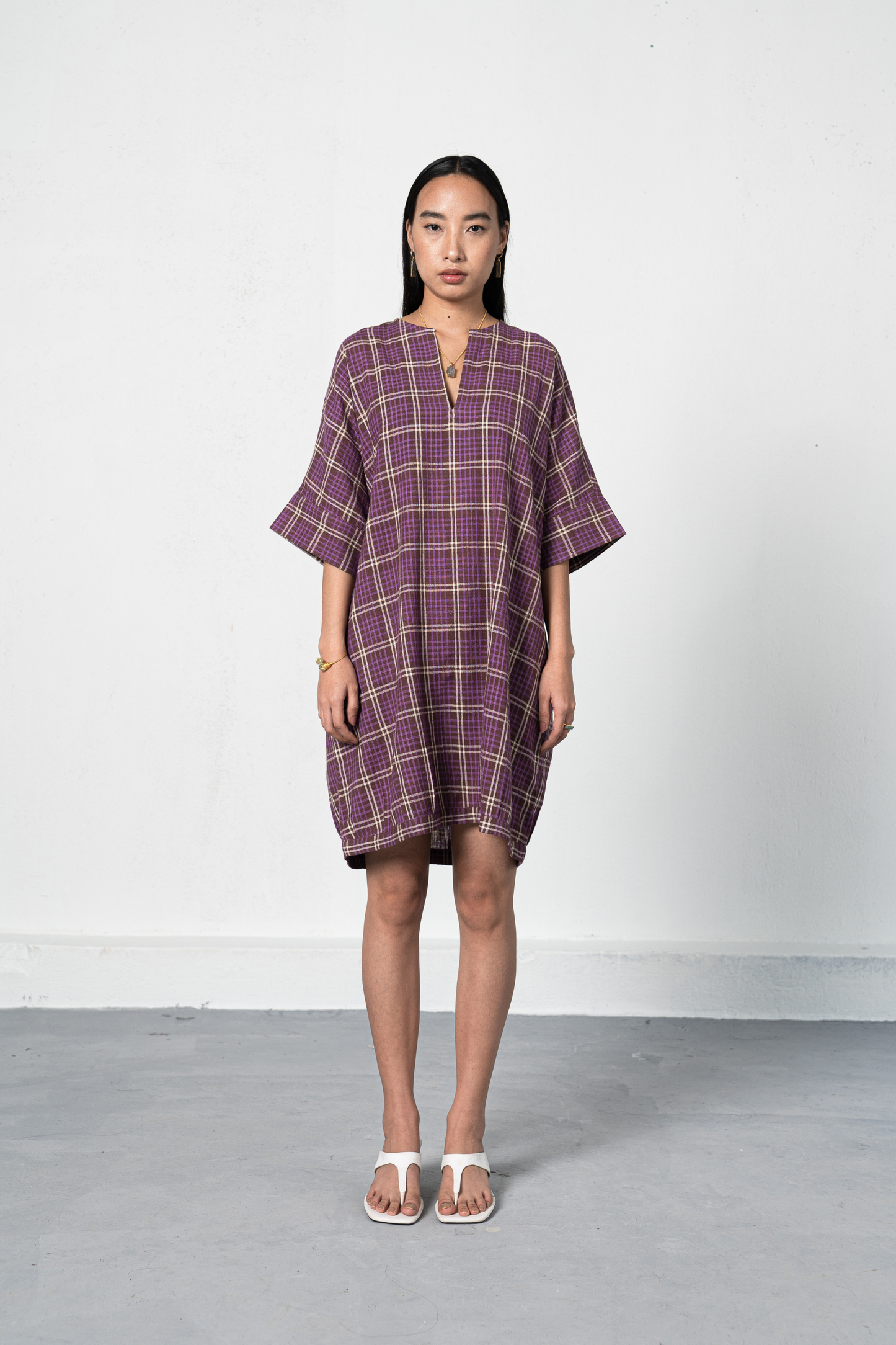 Purple Fields handwoven organic cotton dress