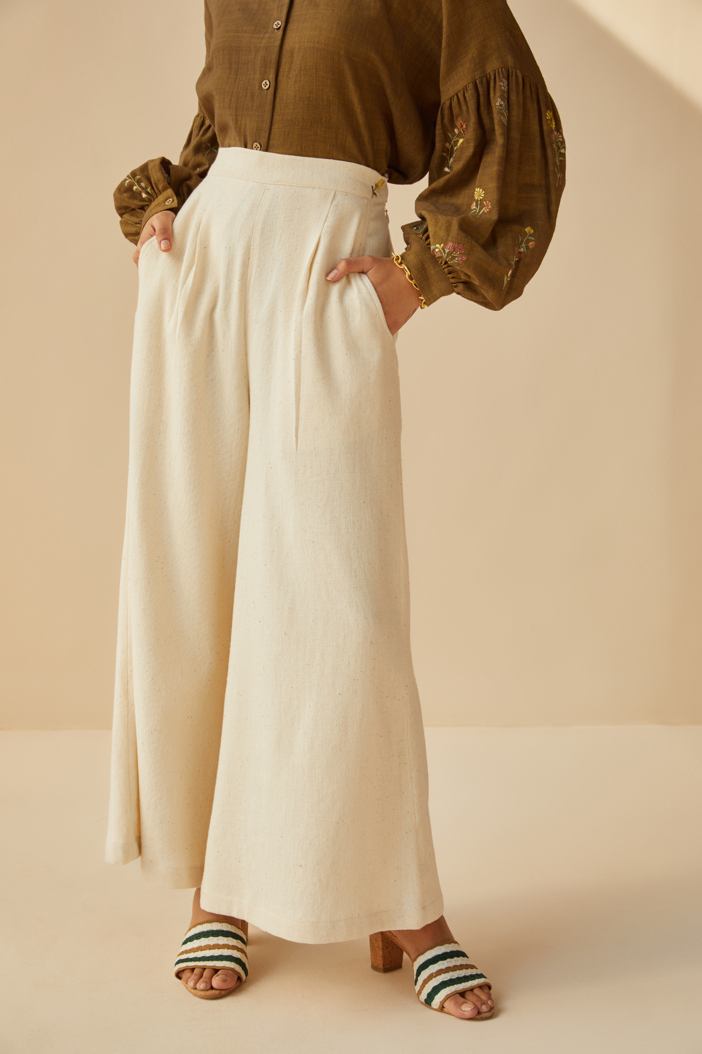 Soulful handwoven organic cotton trousers