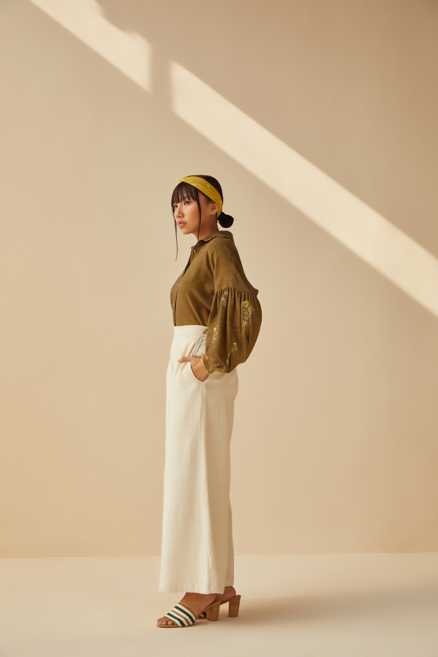 Soulful handwoven organic cotton trousers