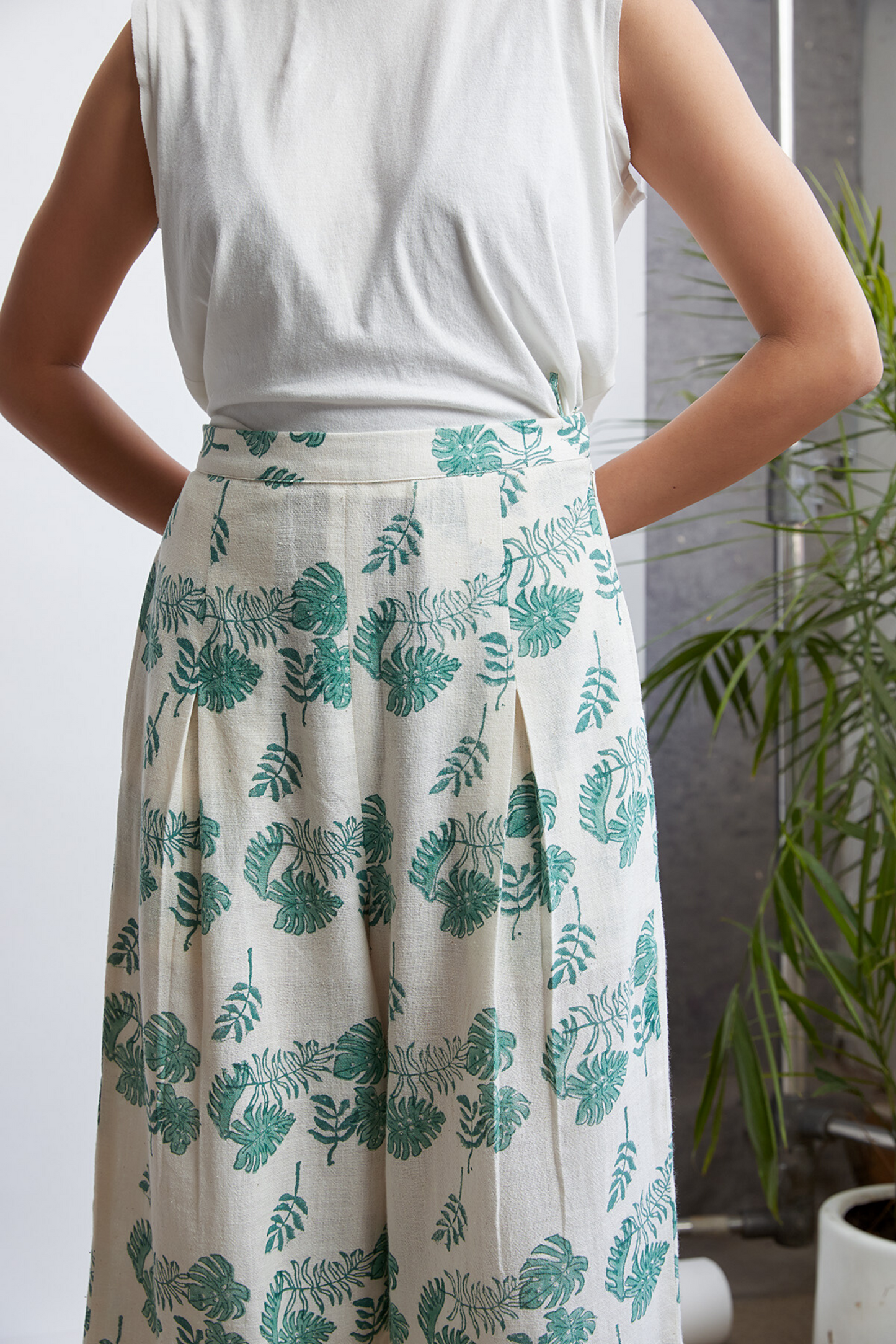 Summer Monstera trousers