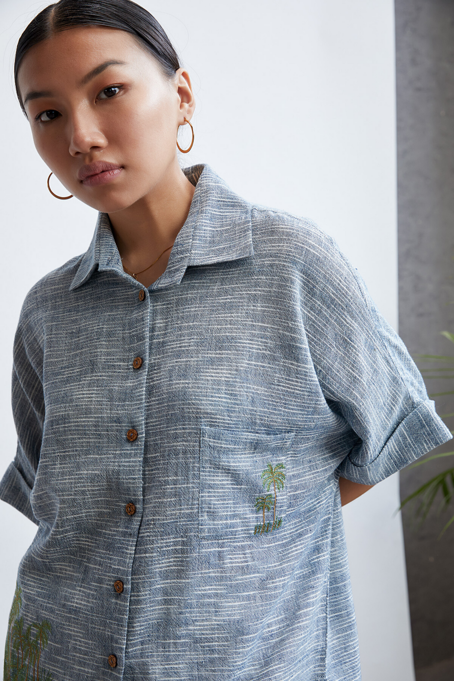Summer Love handwoven organic cotton shirt