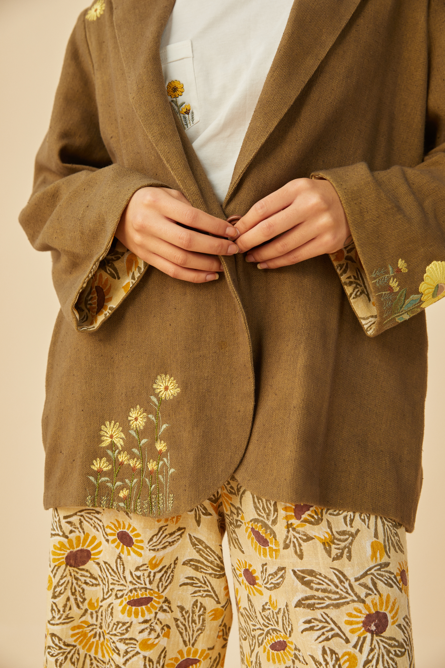 Sunflower Soul handwoven organic cotton blazer