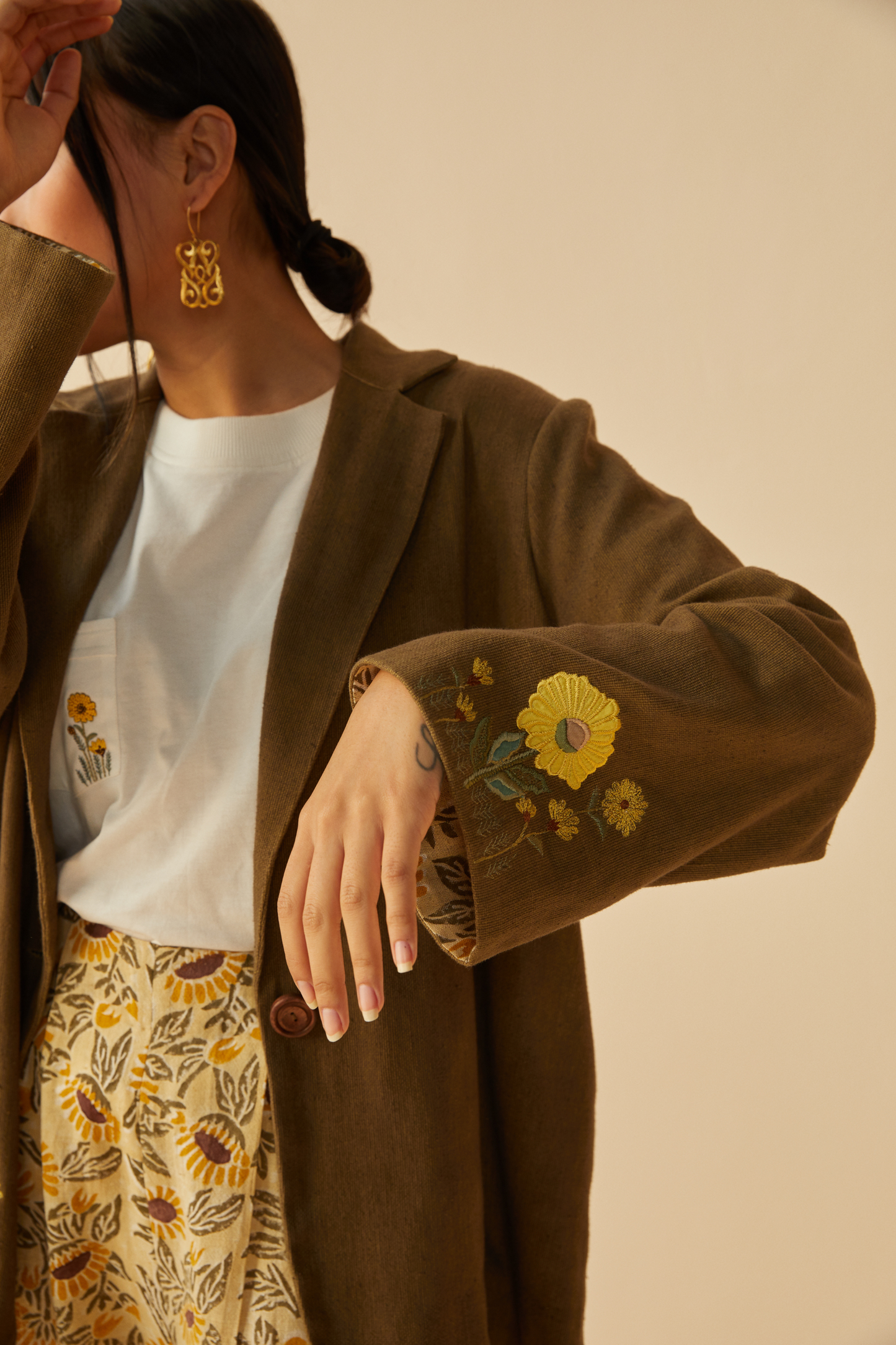 Sunflower Soul handwoven organic cotton blazer