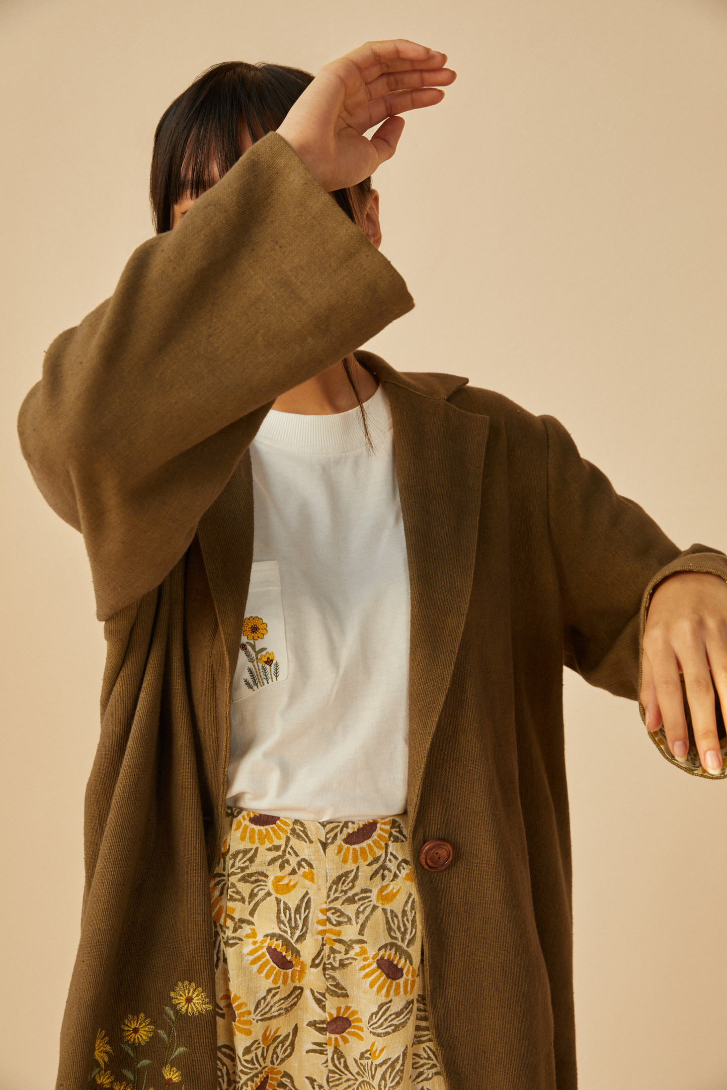 Sunflower Soul handwoven organic cotton blazer