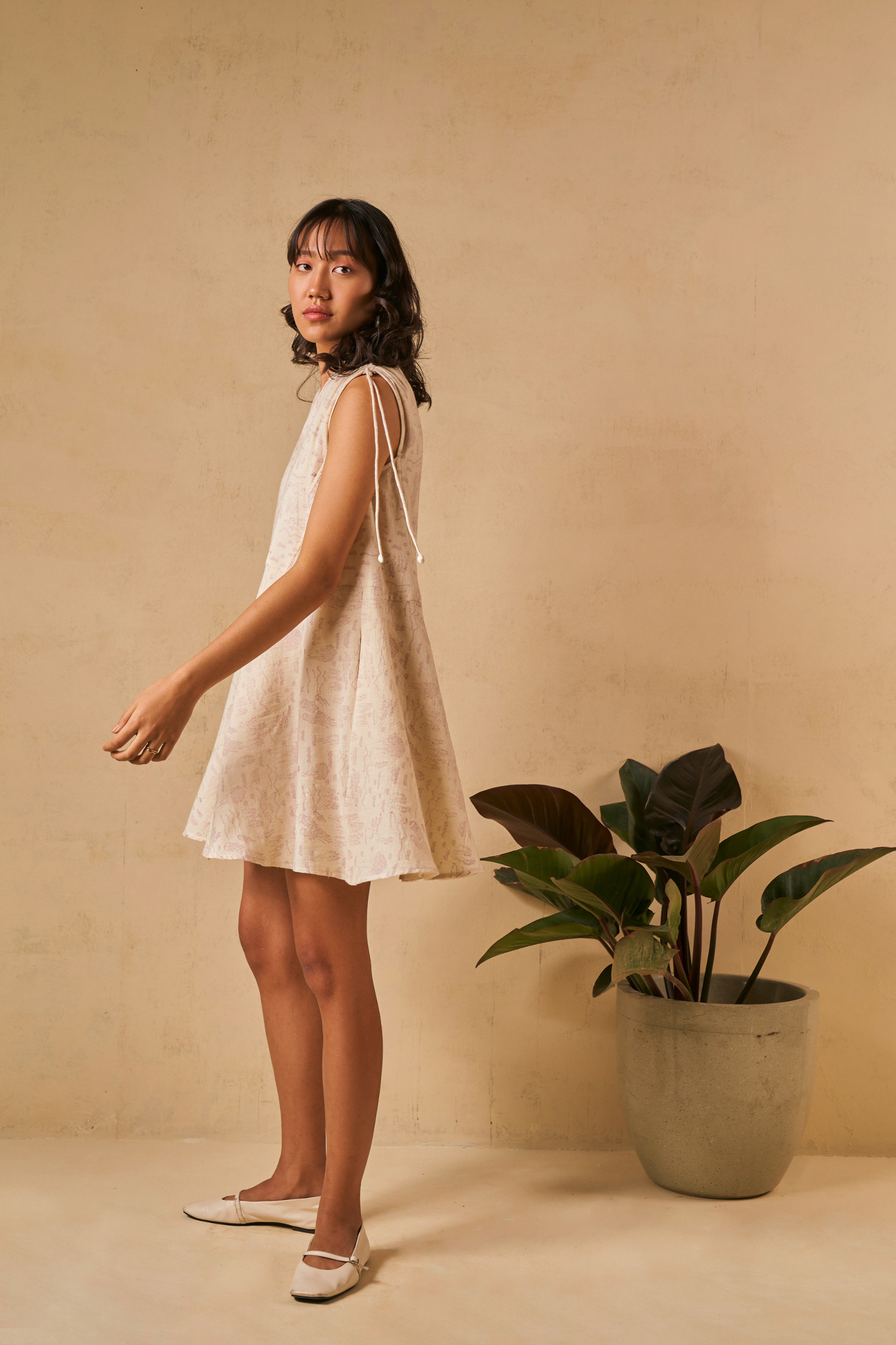 The Coral Tide Handwoven Dress