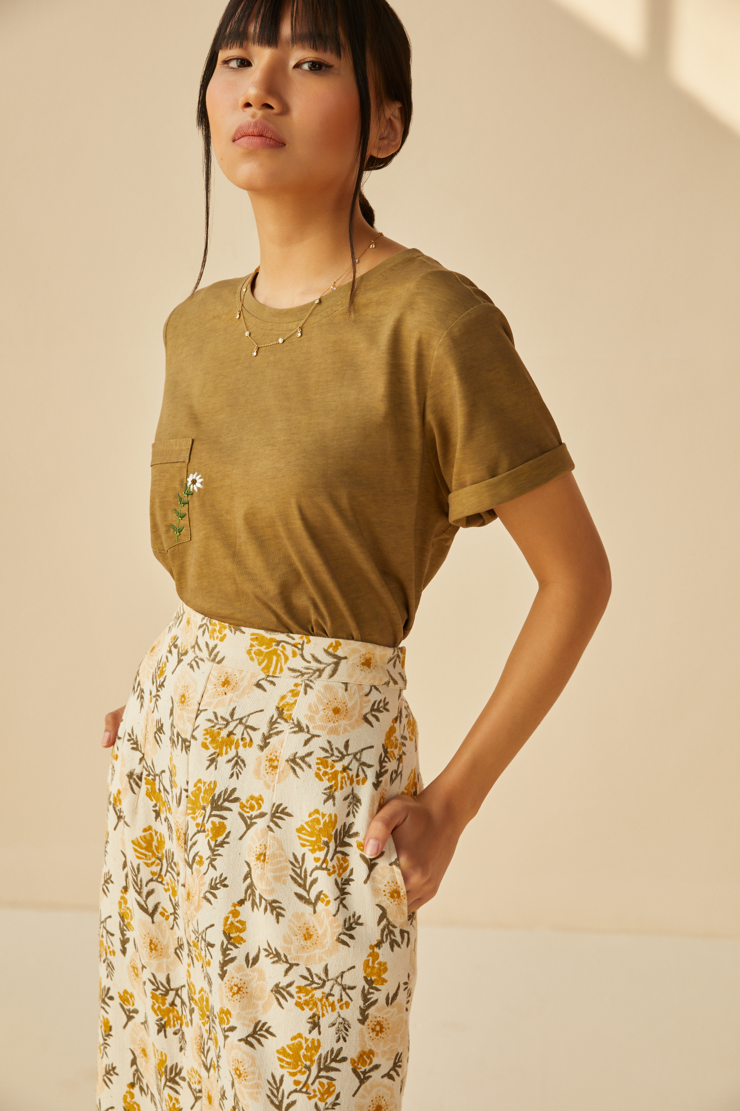 The Daisy organic cotton knit t-shirt