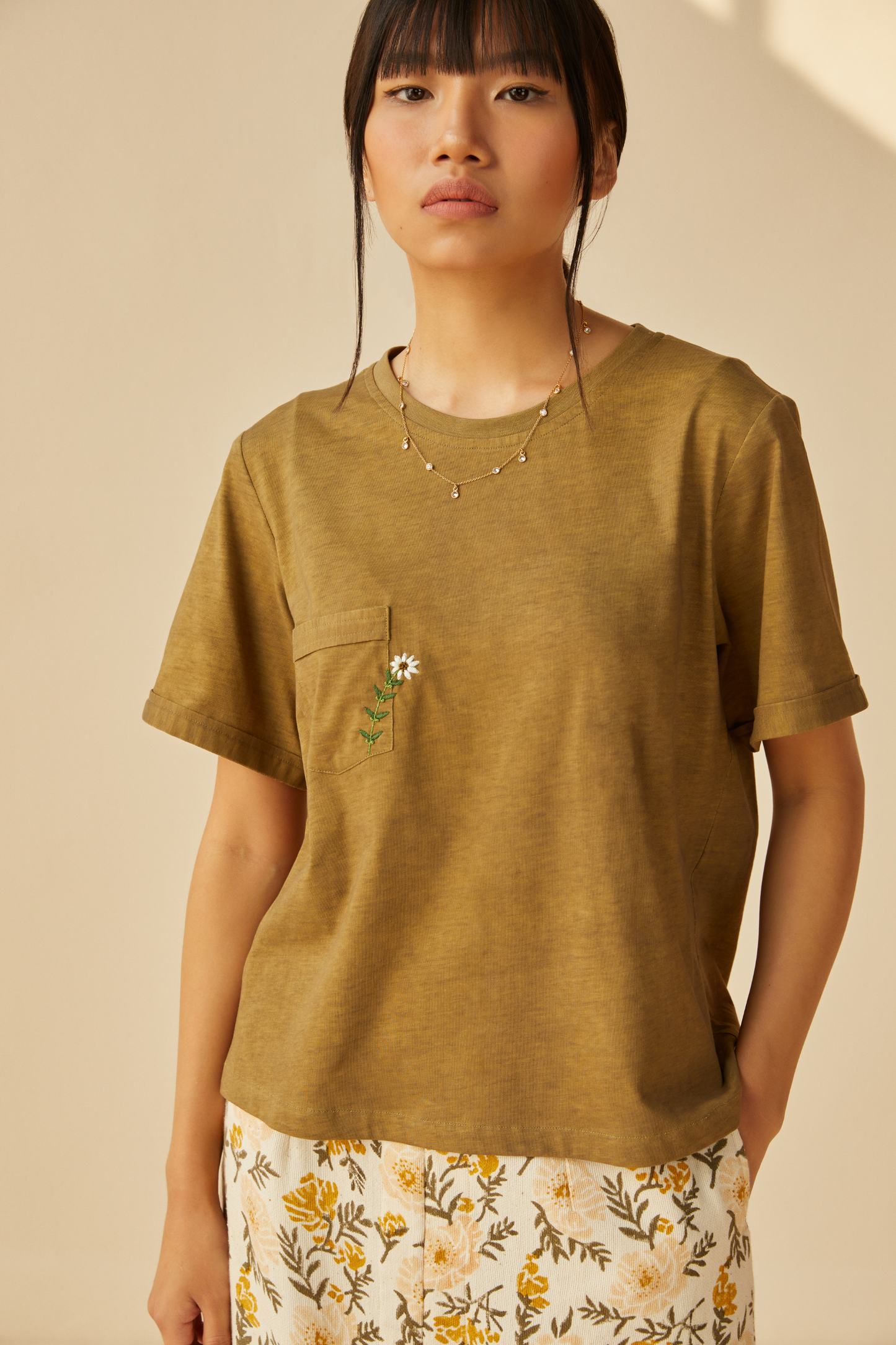 The Daisy organic cotton knit t-shirt