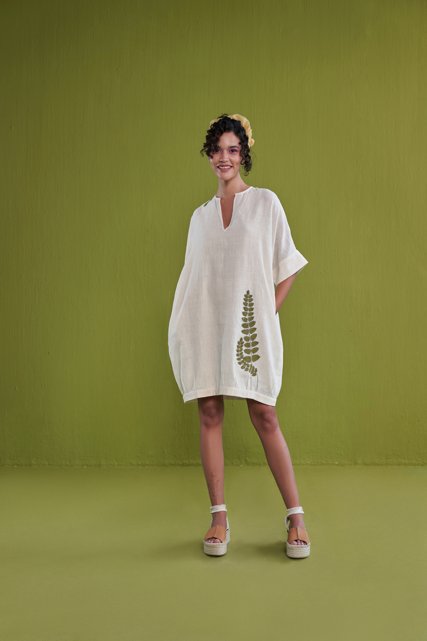 The Everyday Fern Handwoven Organic Cotton Dress