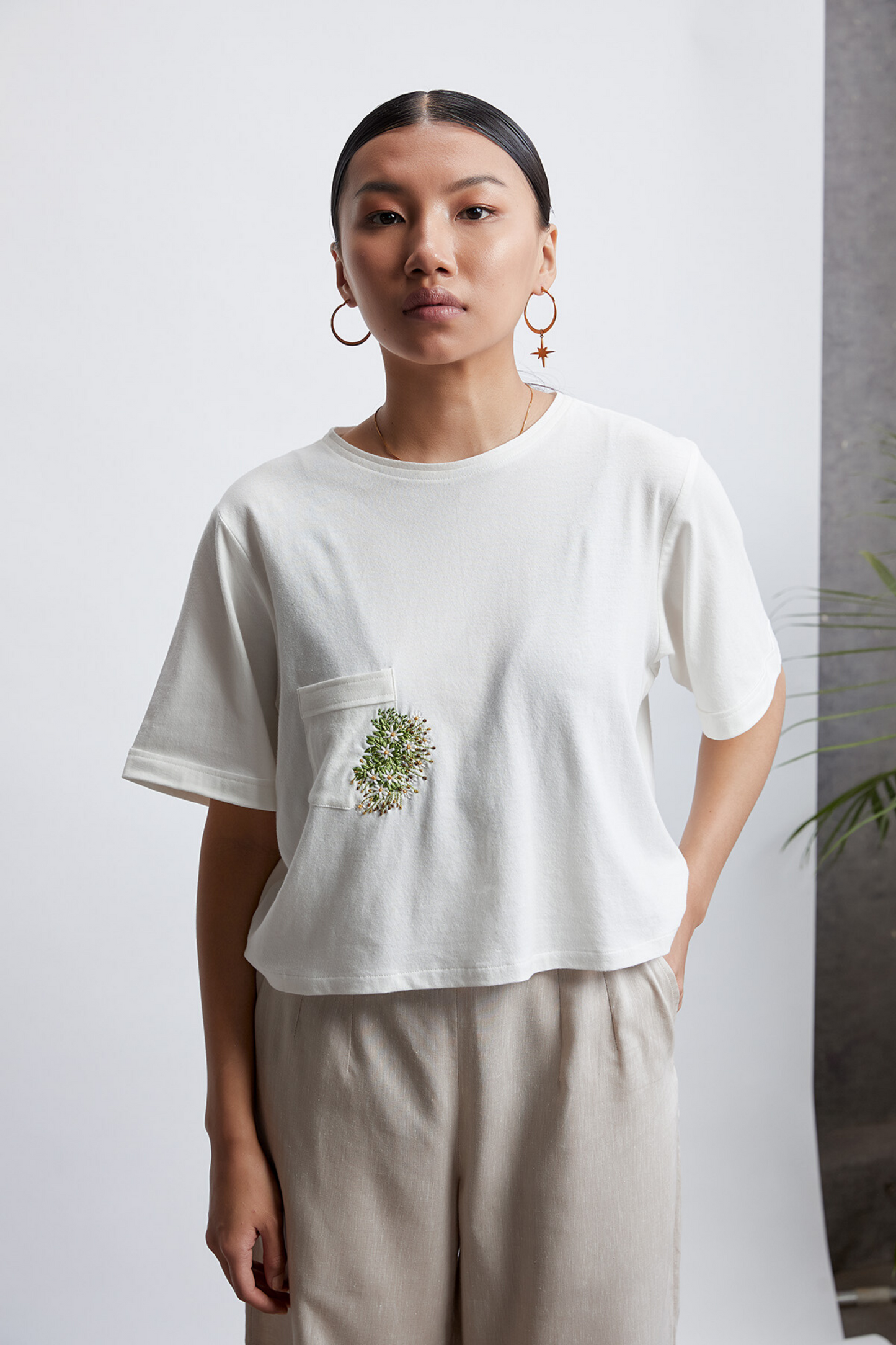 The Garden organic cotton knit top