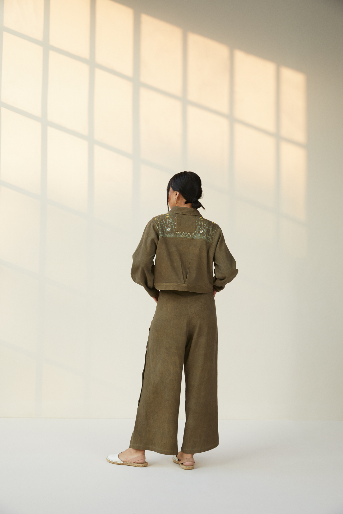 Wilderness handwoven organic cotton crop jacket