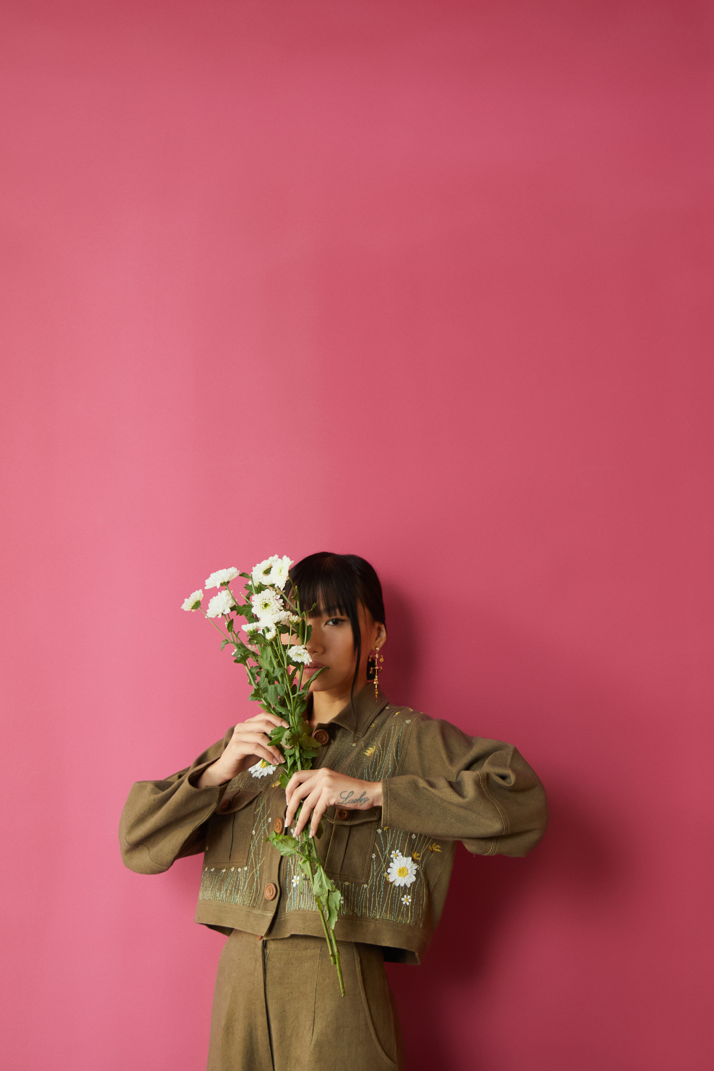 Wilderness handwoven organic cotton crop jacket