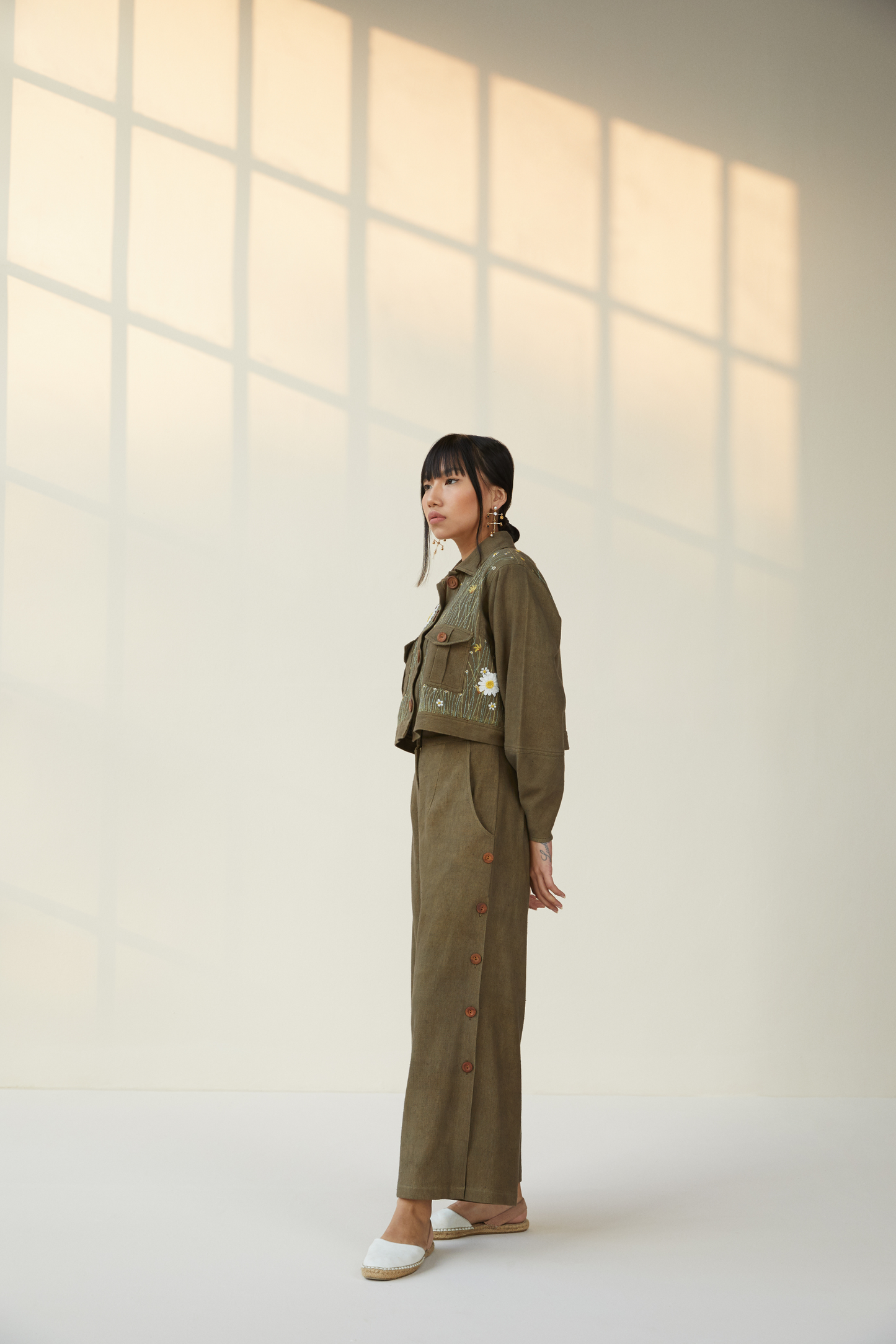 Wilderness handwoven organic cotton crop jacket