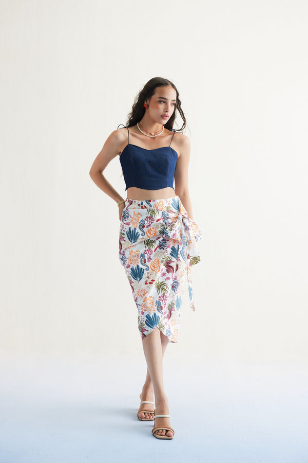 Blooming Reef Organic Cotton Wrap Skirt
