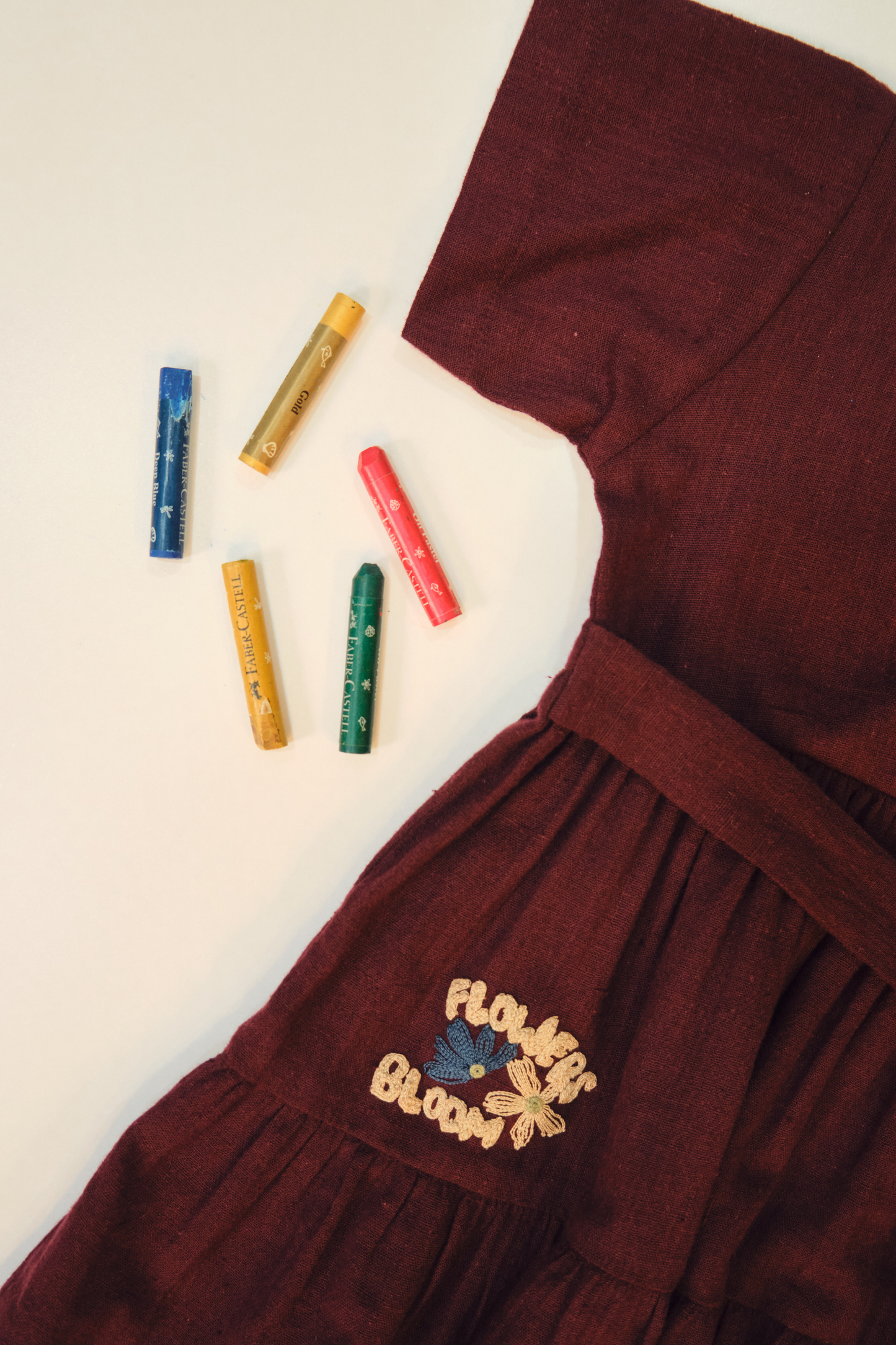 Flowers Bloom Handspun Handwoven Organic Cotton Dress