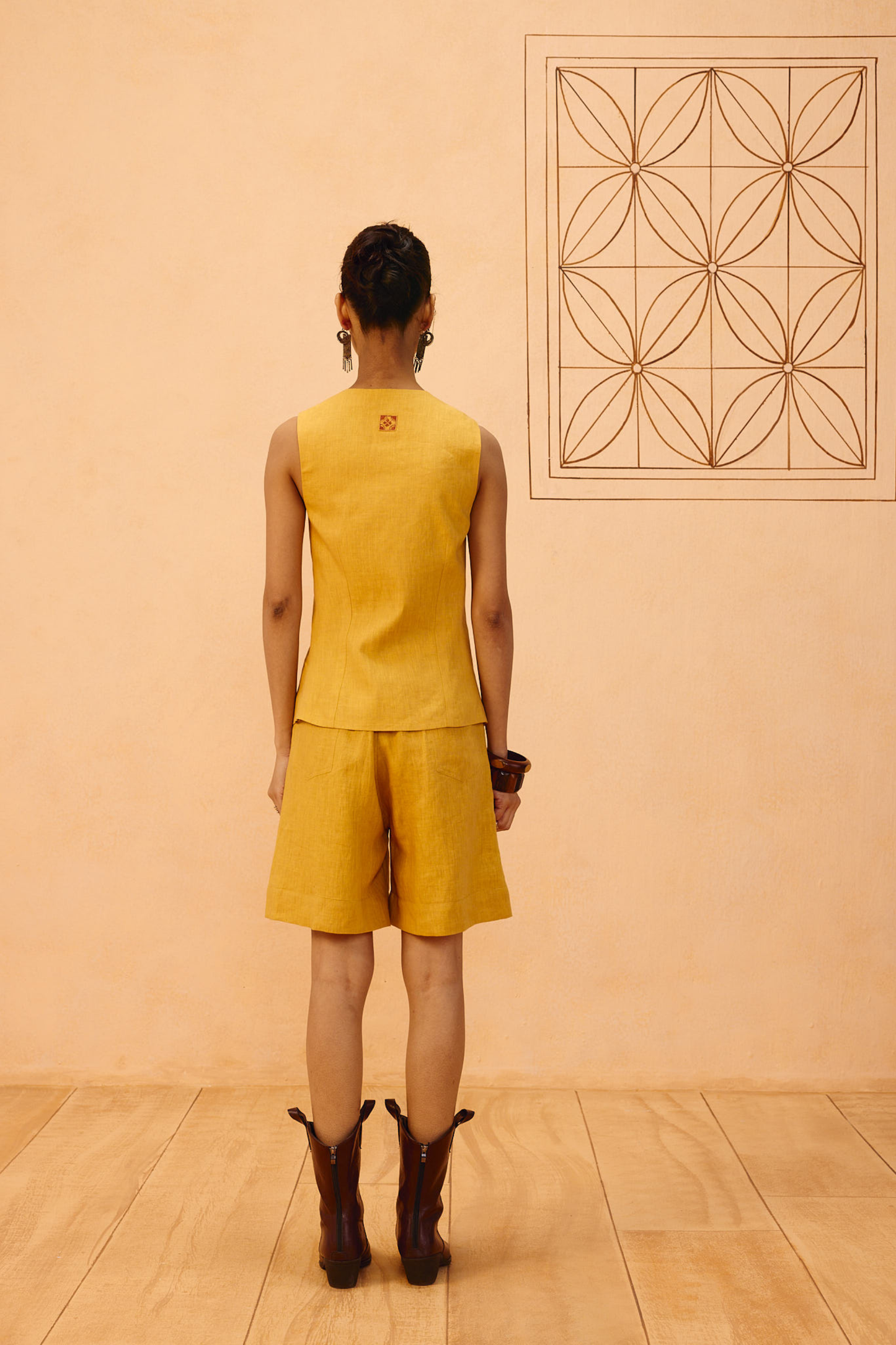 Golden Daydream Linen Waistcoat