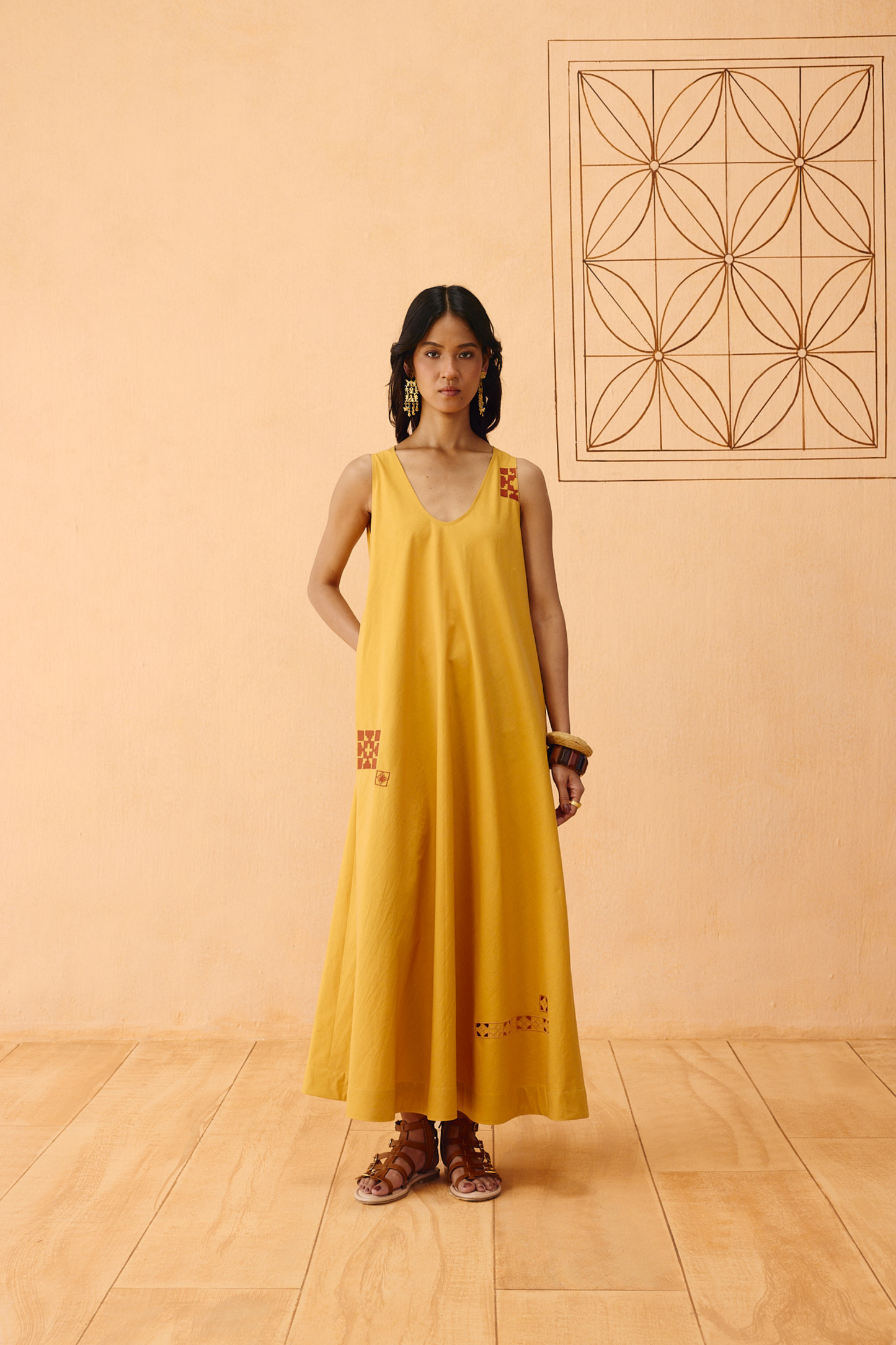 Golden Ghar Organic Cotton Maxi Dress