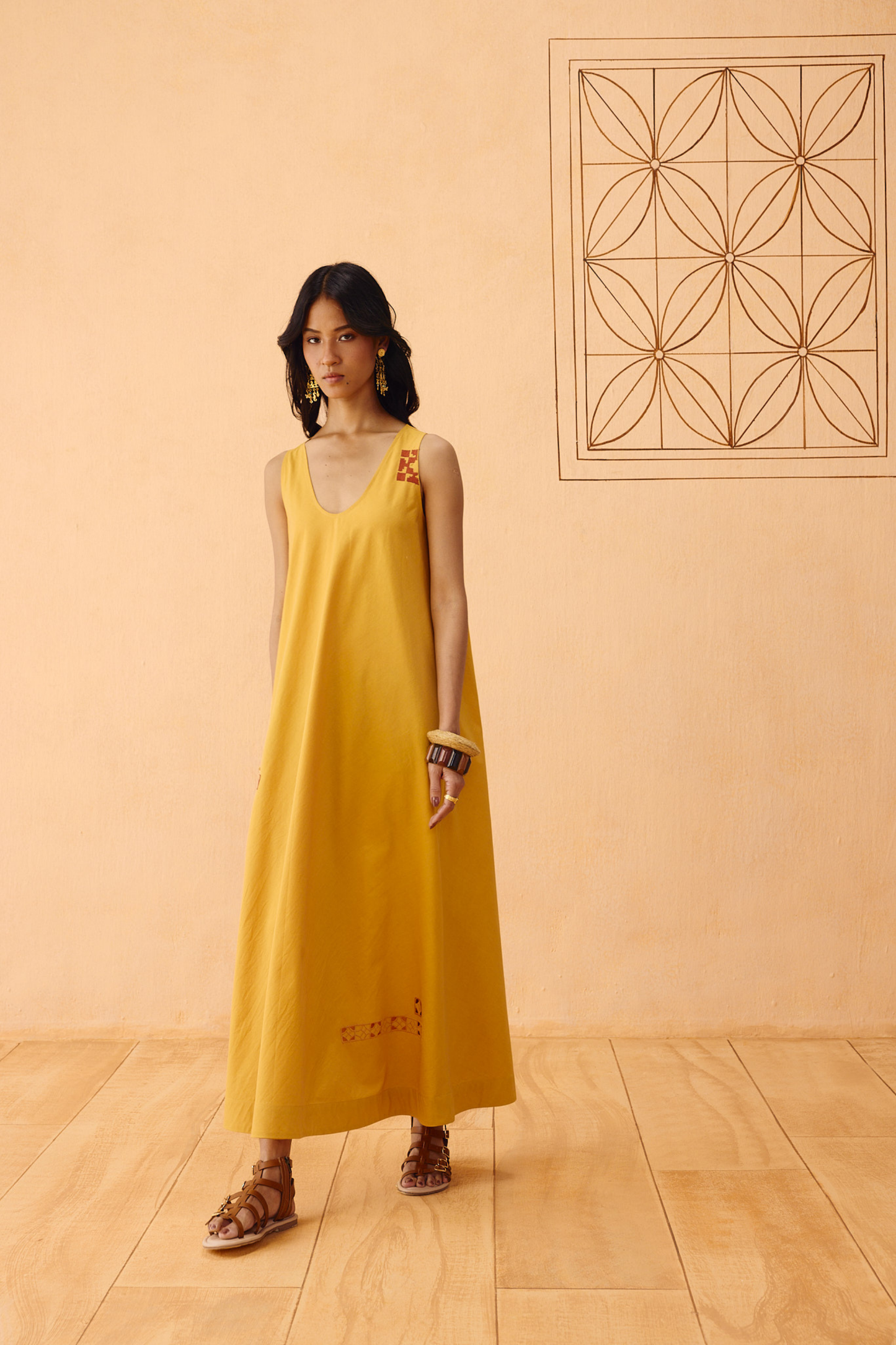 Golden Ghar Organic Cotton Maxi Dress