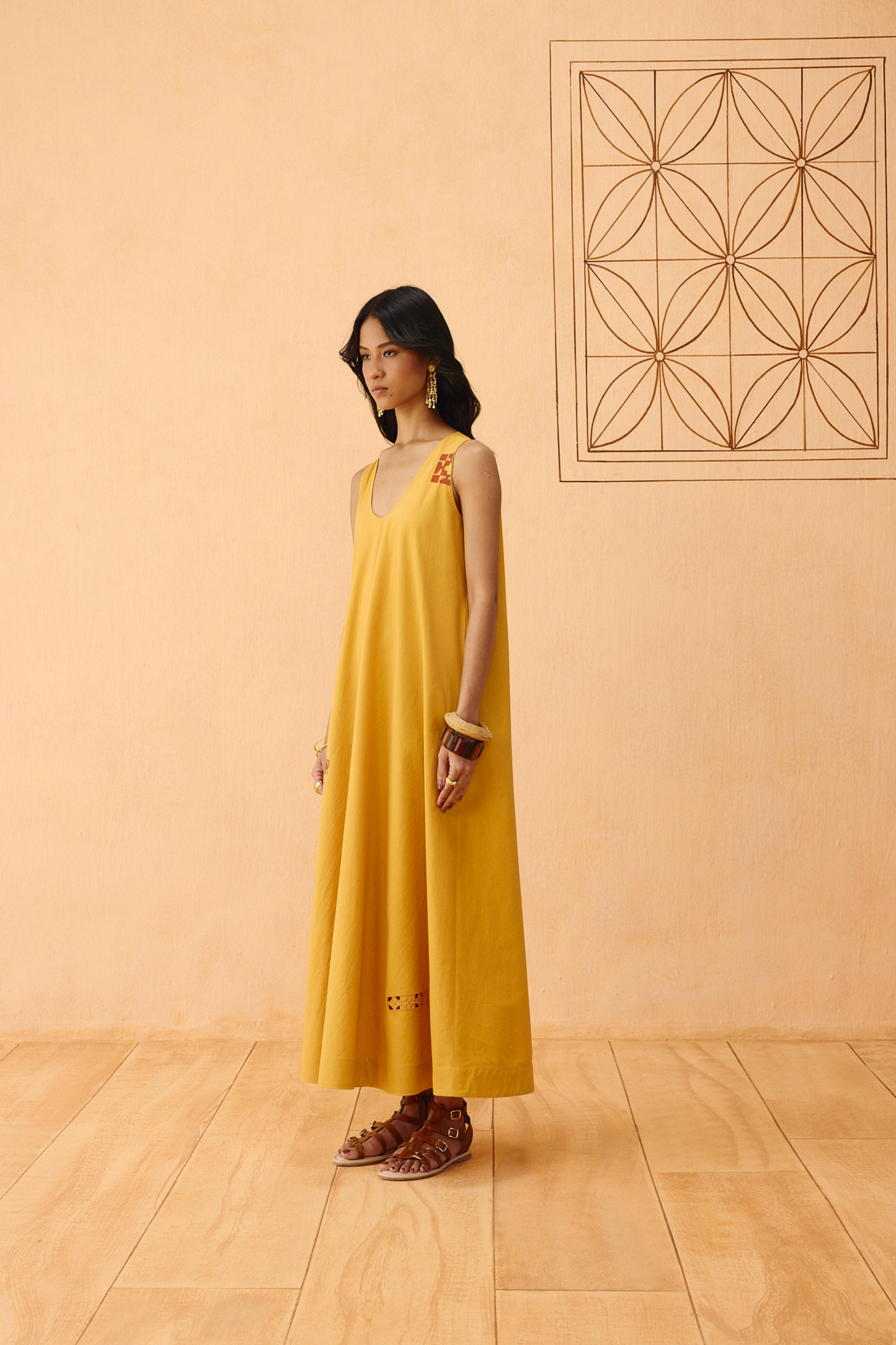 Golden Ghar Organic Cotton Maxi Dress